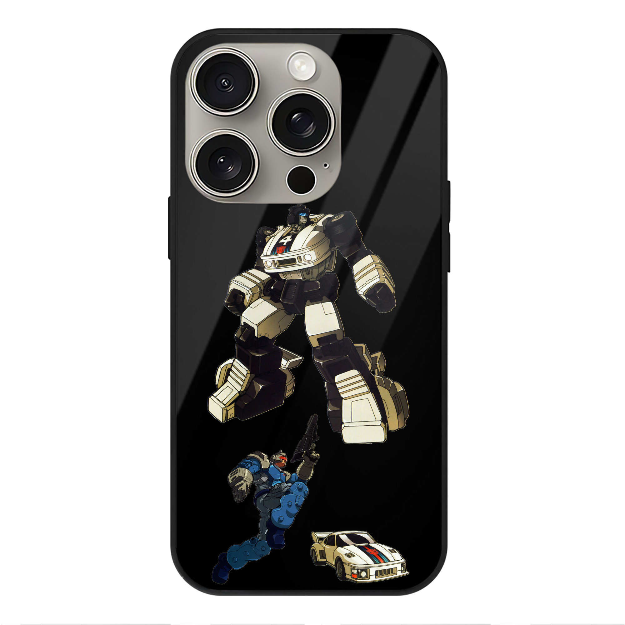 （画像用）  【iPhone15Pro対応】スマホケース 耐衝撃＆黄変防止 背面ガラス