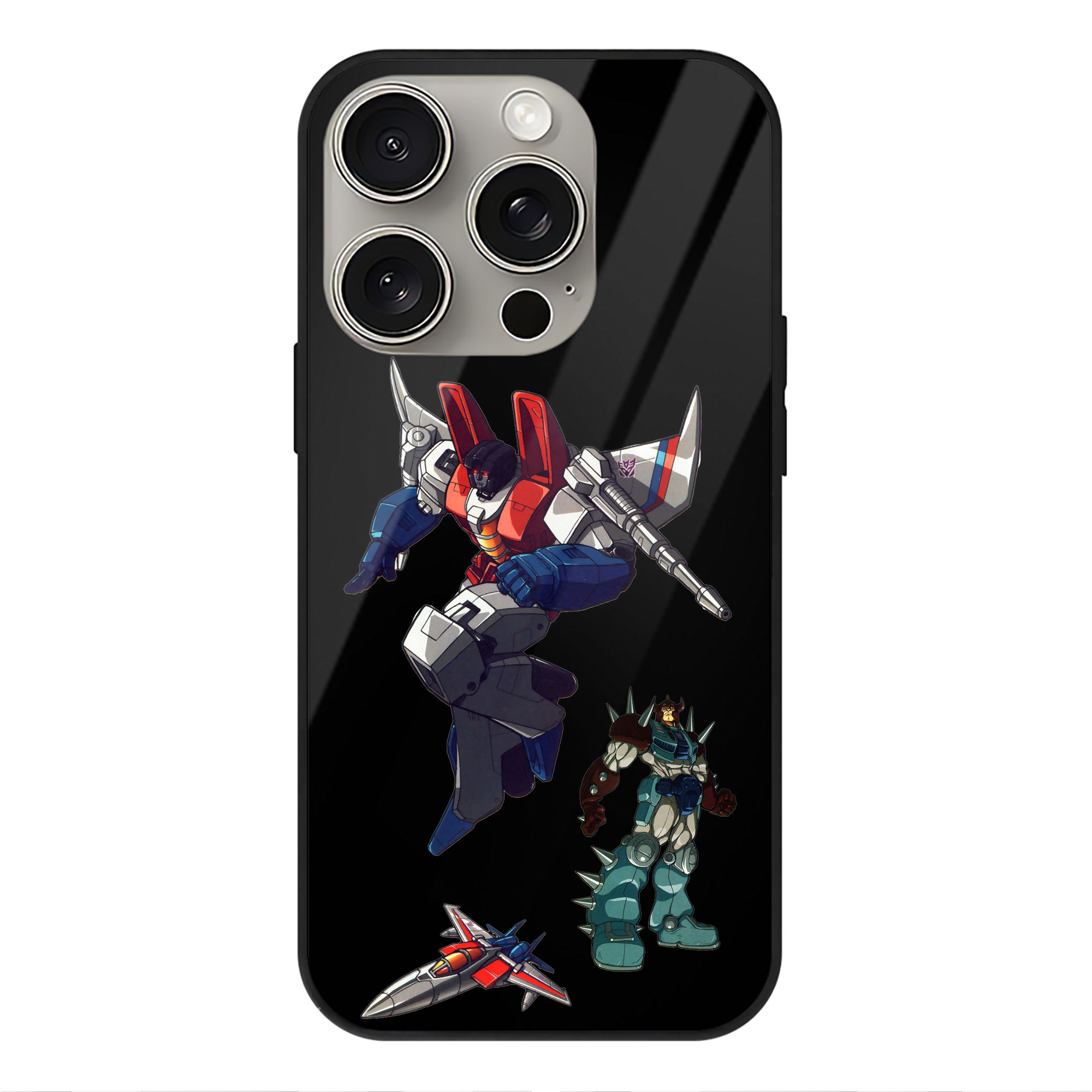 （画像用）  【iPhone15Pro対応】スマホケース 耐衝撃＆黄変防止 背面ガラス
