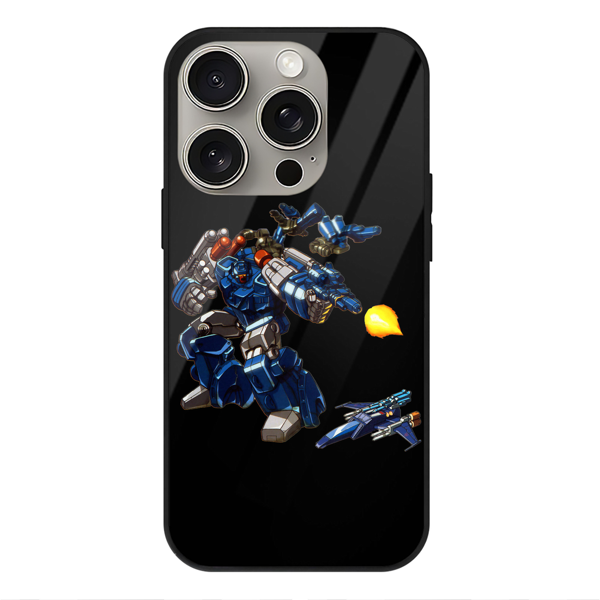 （画像用）  【iPhone15Pro対応】スマホケース 耐衝撃＆黄変防止 背面ガラス