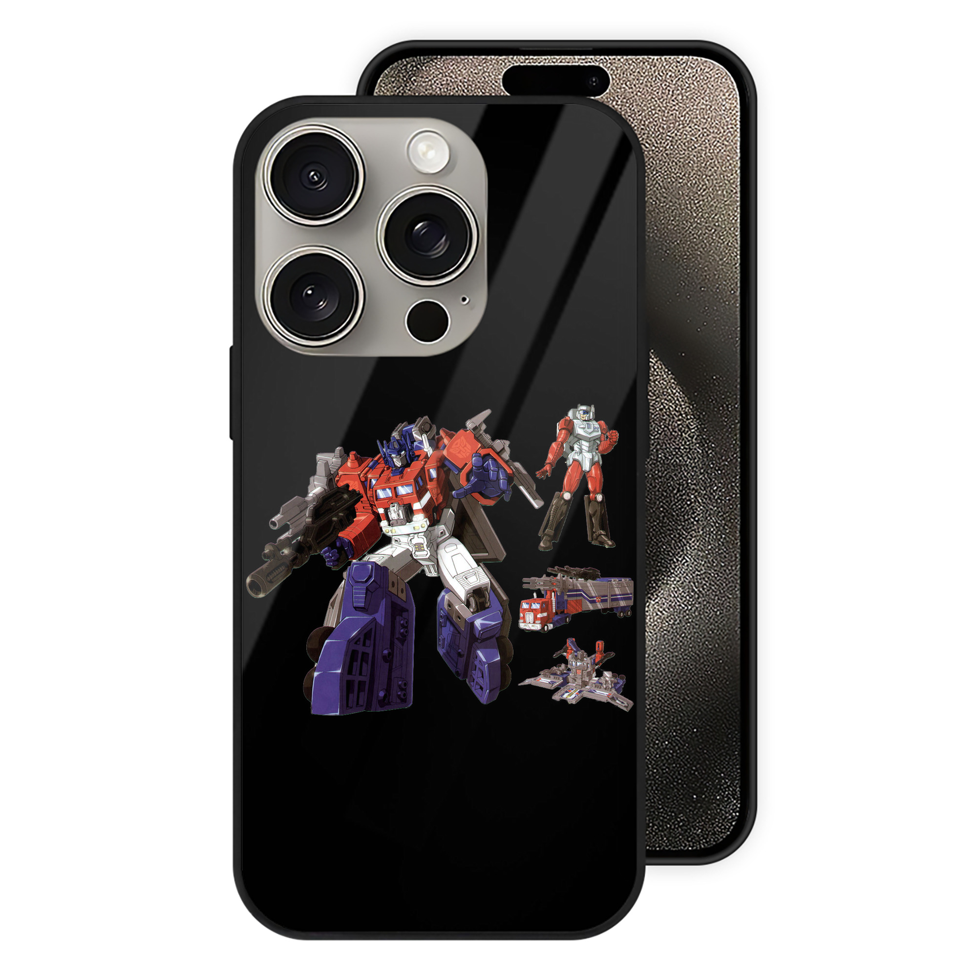 （画像用）  【iPhone15Pro対応】スマホケース 耐衝撃＆黄変防止 背面ガラス