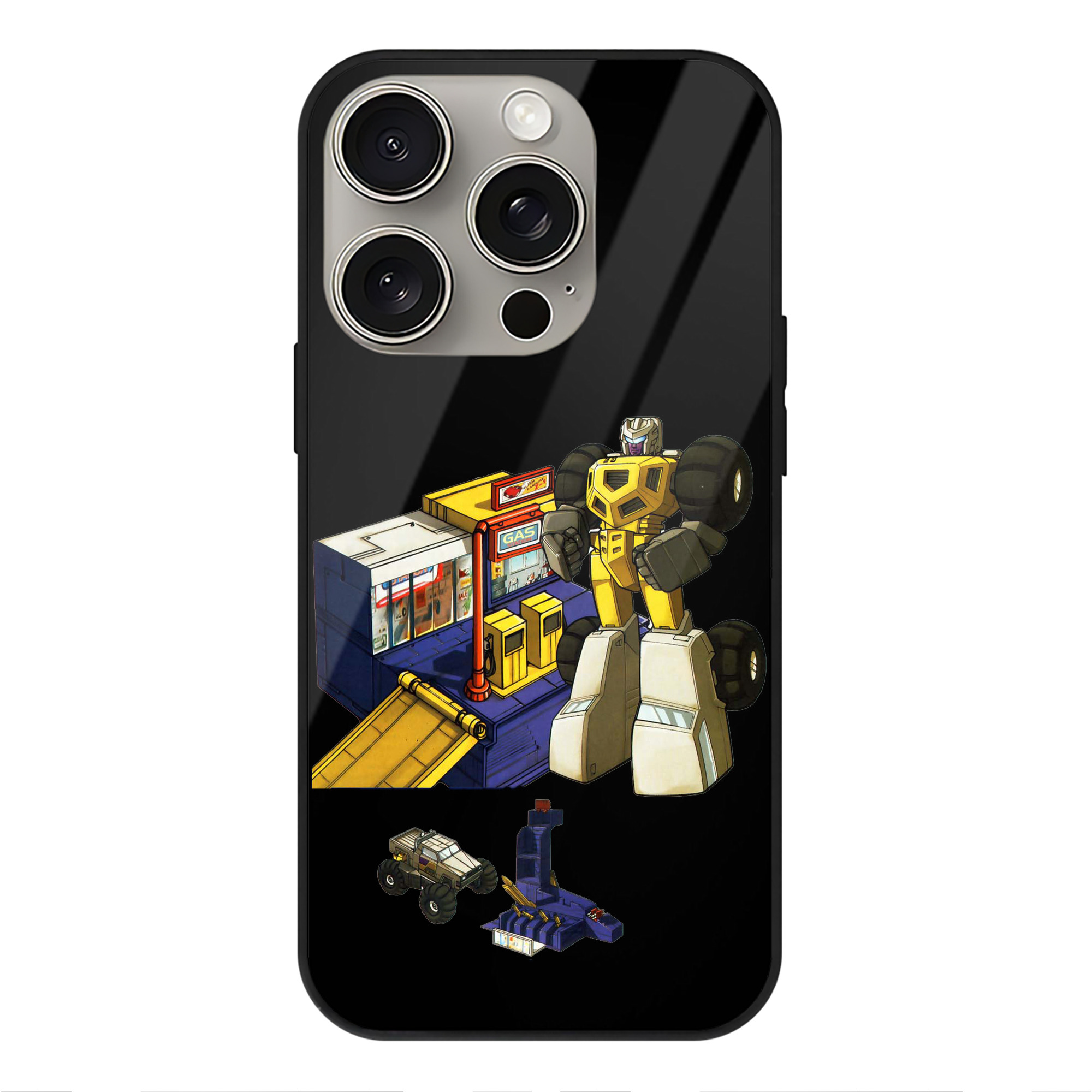 （画像用）  【iPhone15Pro対応】スマホケース 耐衝撃＆黄変防止 背面ガラス