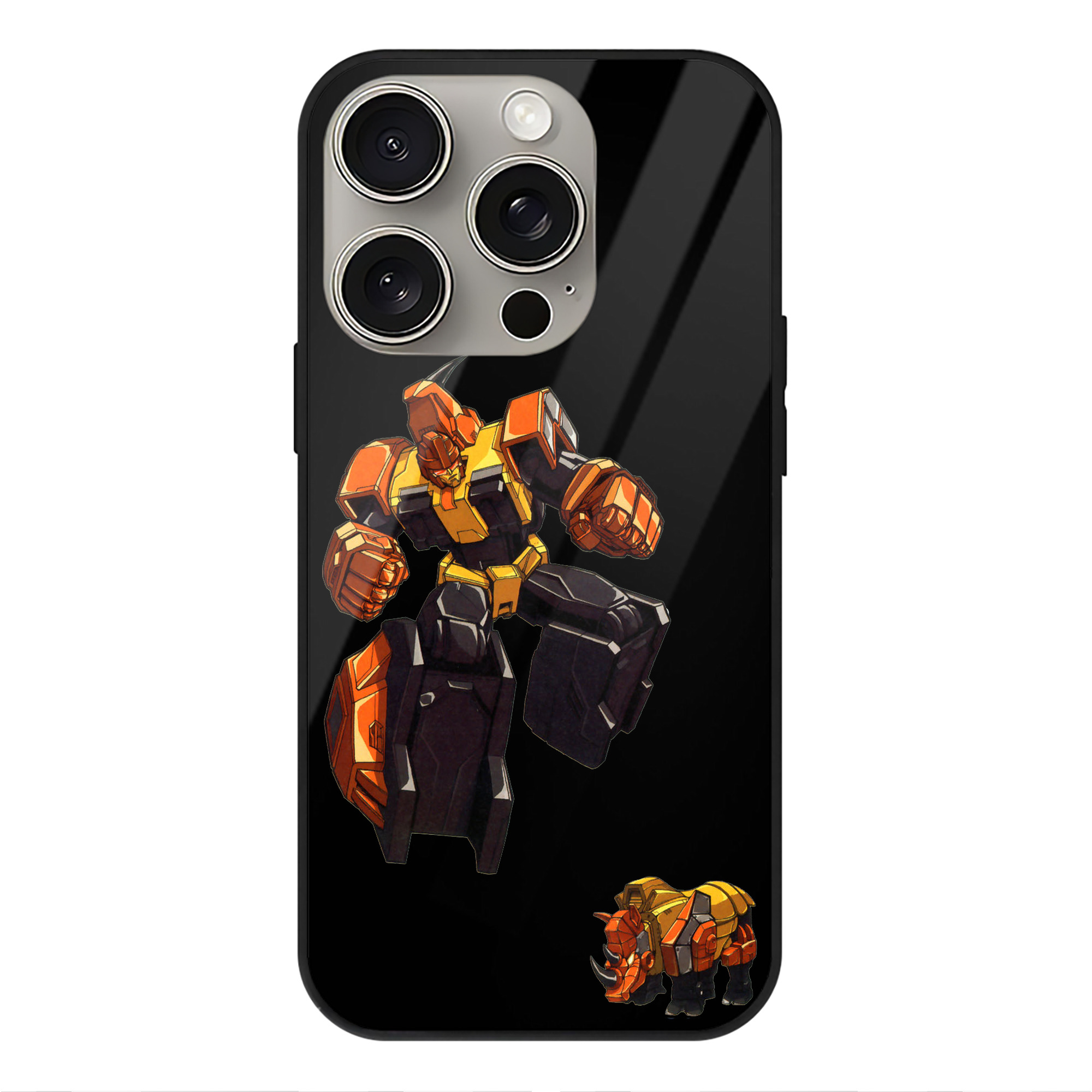 （画像用）  【iPhone15Pro対応】スマホケース 耐衝撃＆黄変防止 背面ガラス