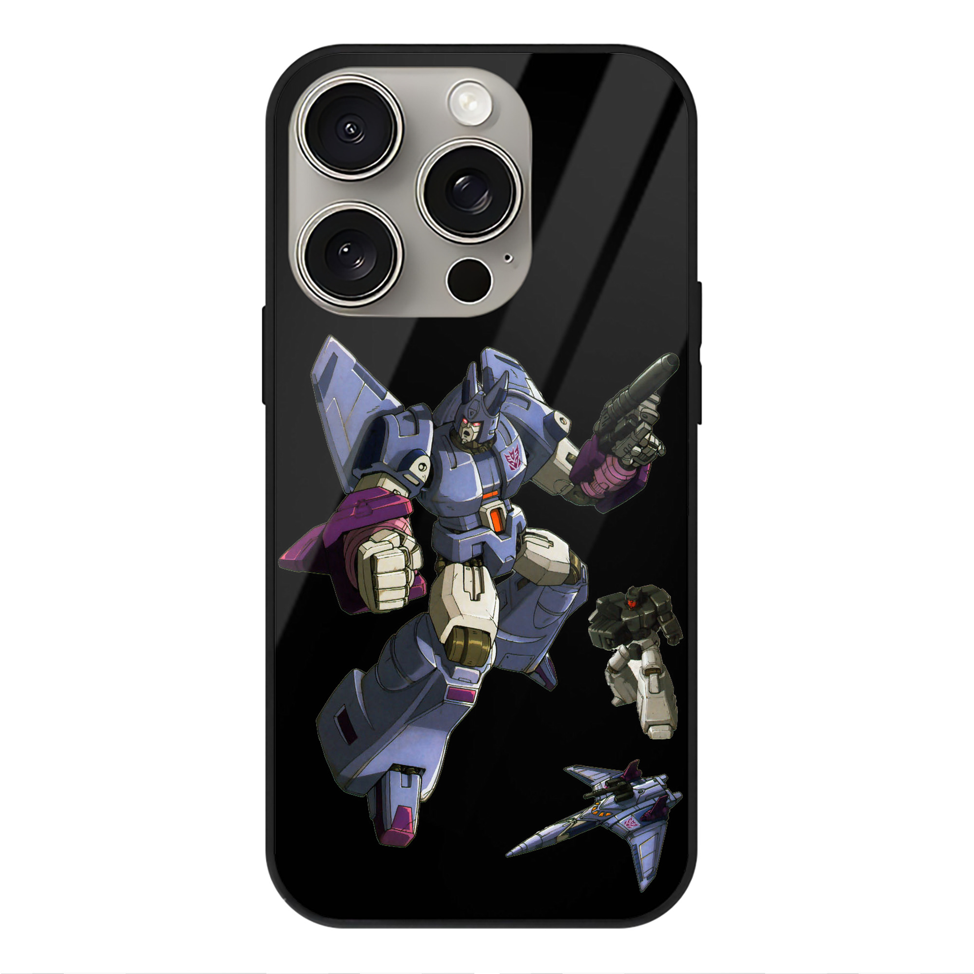 （画像用）  【iPhone15Pro対応】スマホケース 耐衝撃＆黄変防止 背面ガラス