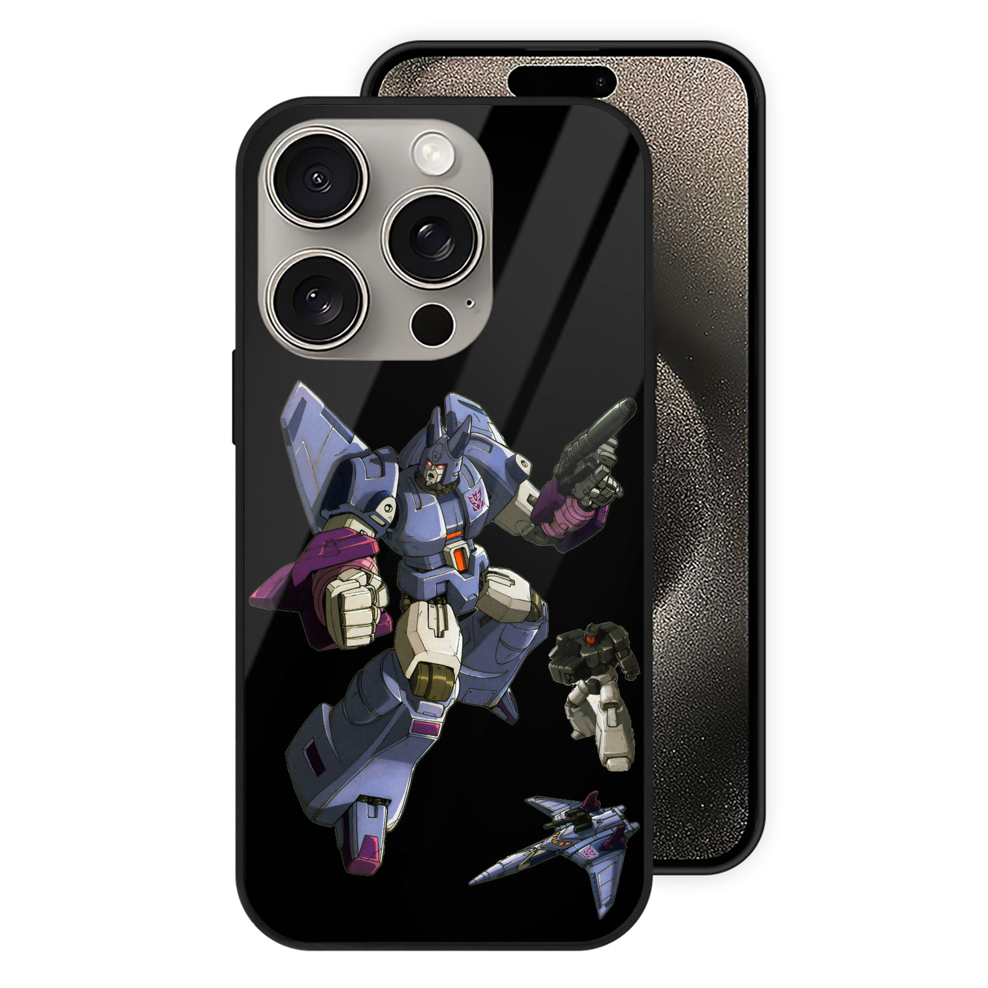 （画像用）  【iPhone15Pro対応】スマホケース 耐衝撃＆黄変防止 背面ガラス