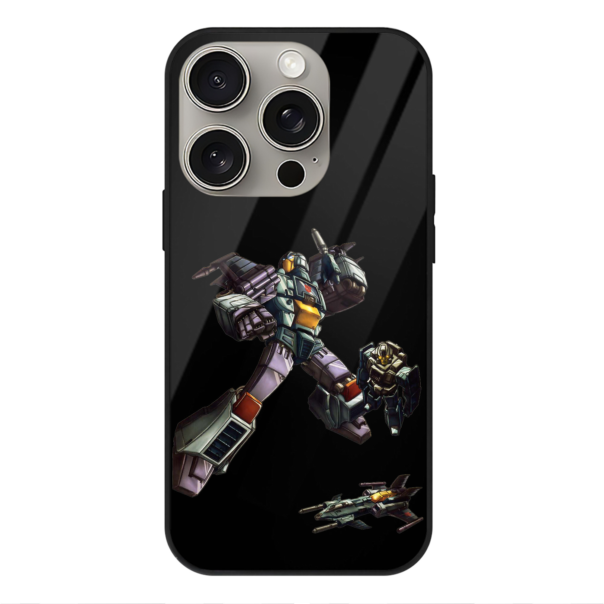 （画像用）  【iPhone15Pro対応】スマホケース 耐衝撃＆黄変防止 背面ガラス