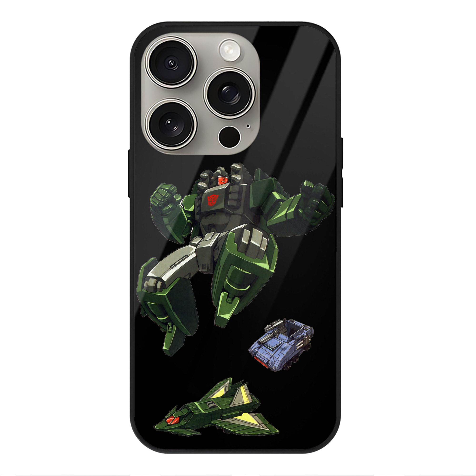 （画像用）  【iPhone15Pro対応】スマホケース 耐衝撃＆黄変防止 背面ガラス