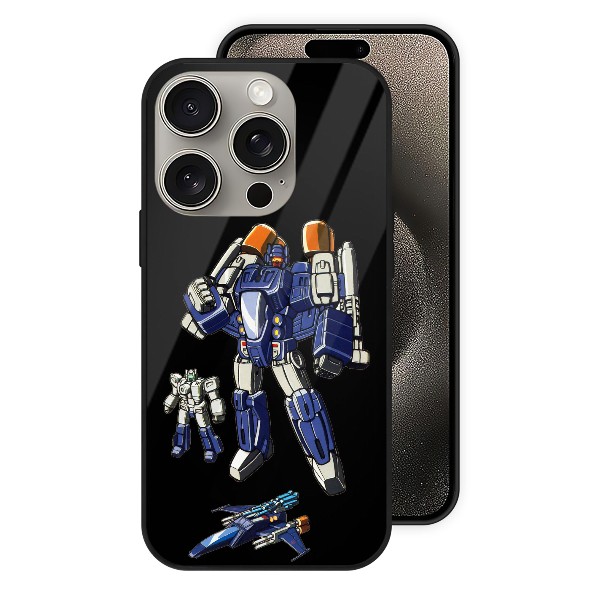 （画像用）  【iPhone15Pro対応】スマホケース 耐衝撃＆黄変防止 背面ガラス