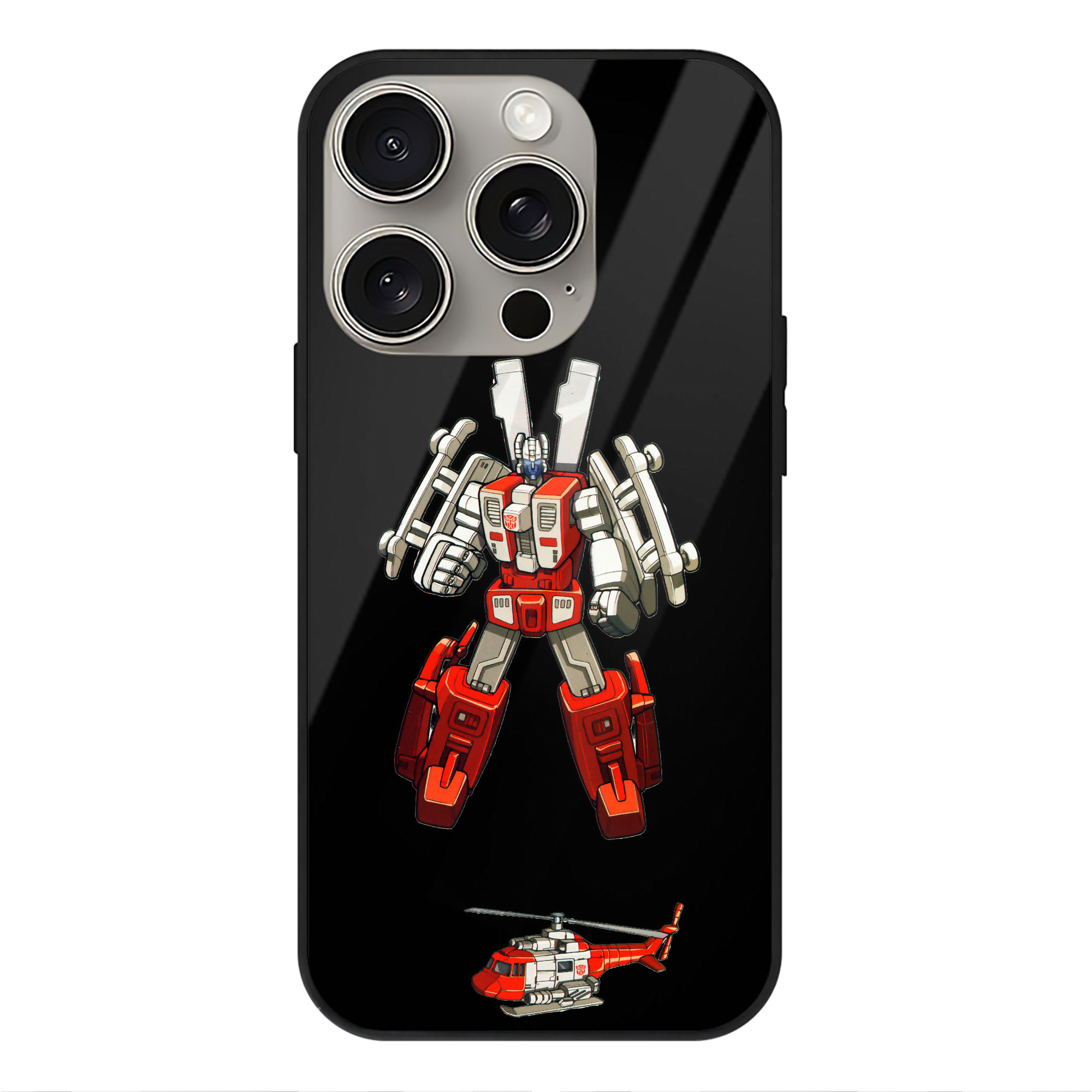 （画像用）  【iPhone15Pro対応】スマホケース 耐衝撃＆黄変防止 背面ガラス
