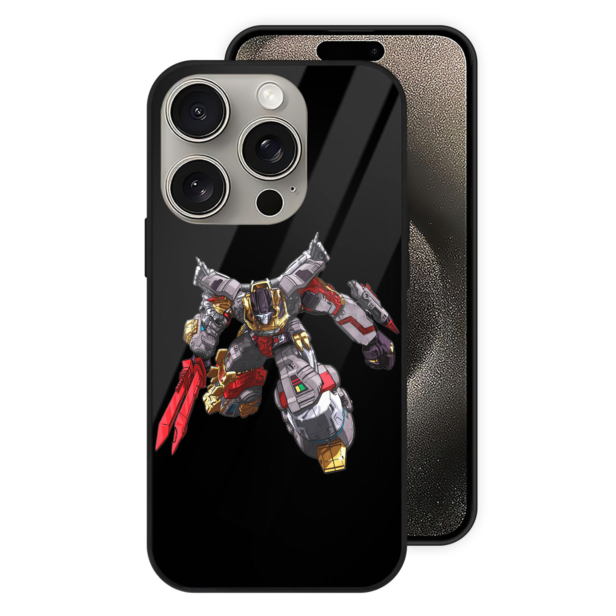 （画像用）  【iPhone15Pro対応】スマホケース 耐衝撃＆黄変防止 背面ガラス