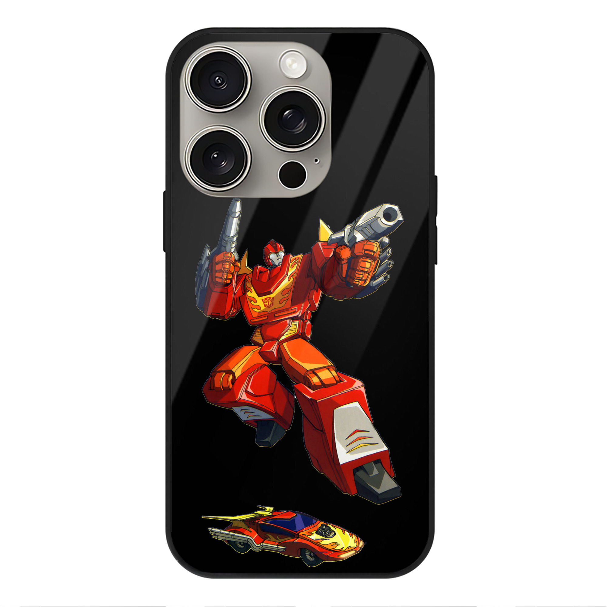 （画像用）  【iPhone15Pro対応】スマホケース 耐衝撃＆黄変防止 背面ガラス