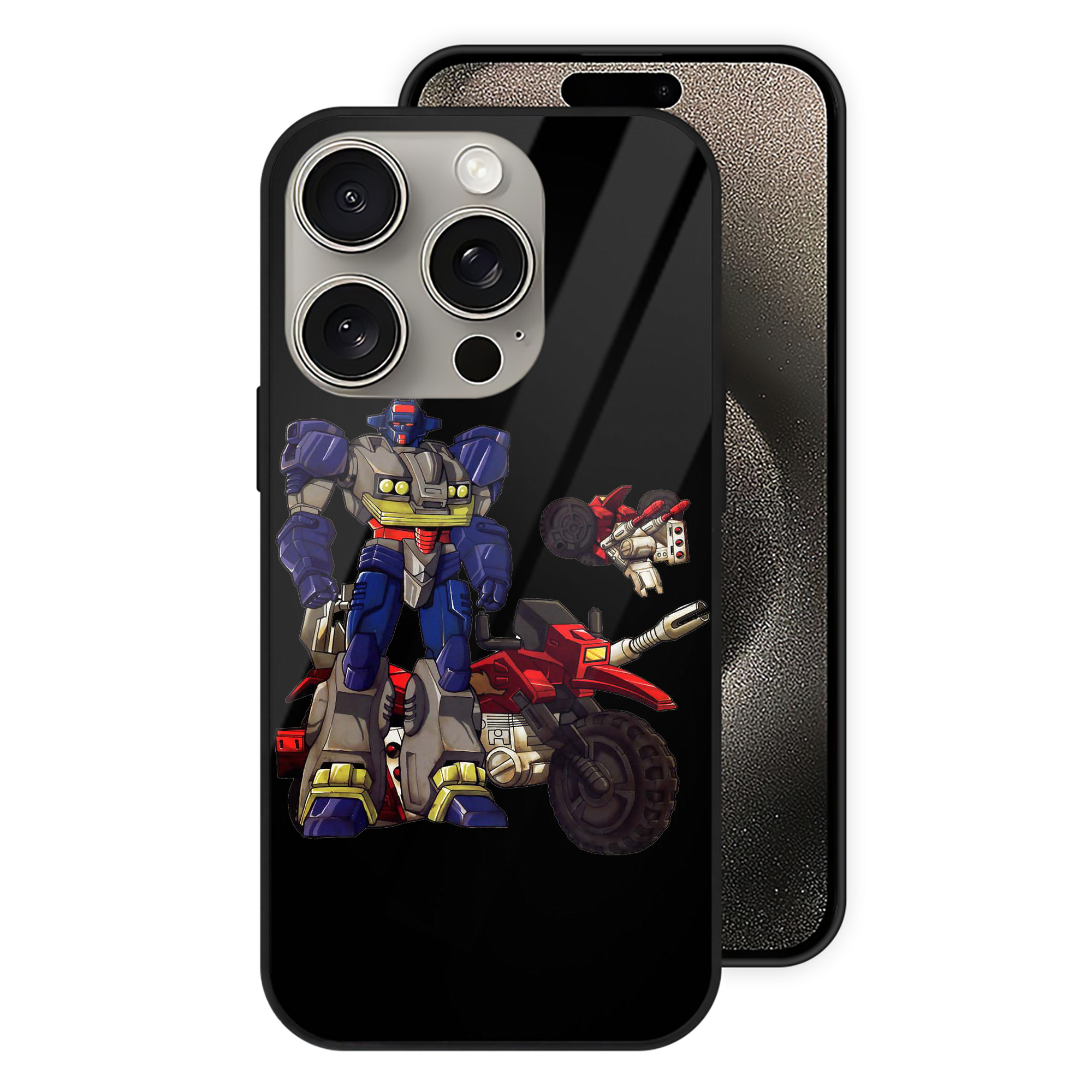 （画像用）  【iPhone15Pro対応】スマホケース 耐衝撃＆黄変防止 背面ガラス