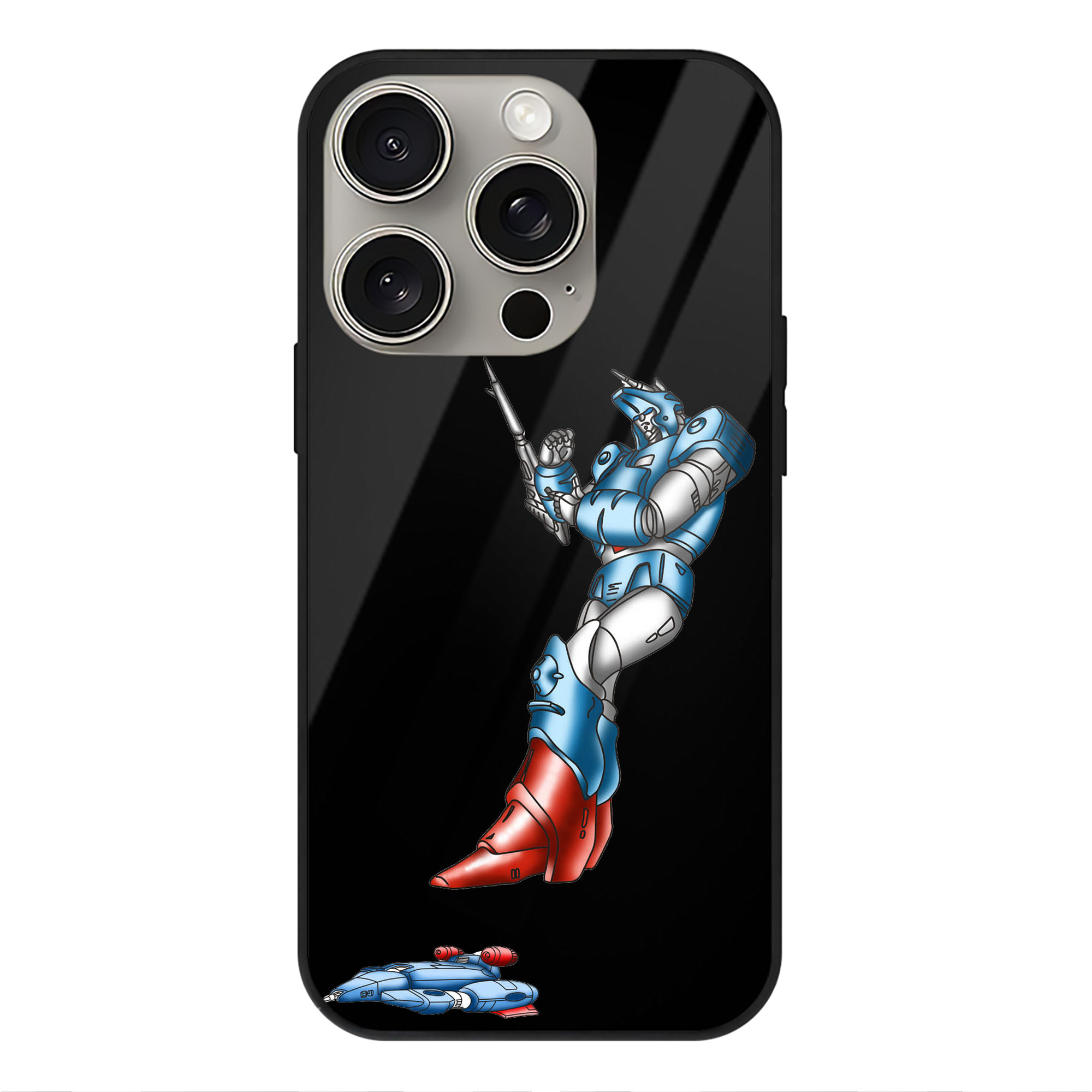（画像用）  【iPhone15Pro対応】スマホケース 耐衝撃＆黄変防止 背面ガラス