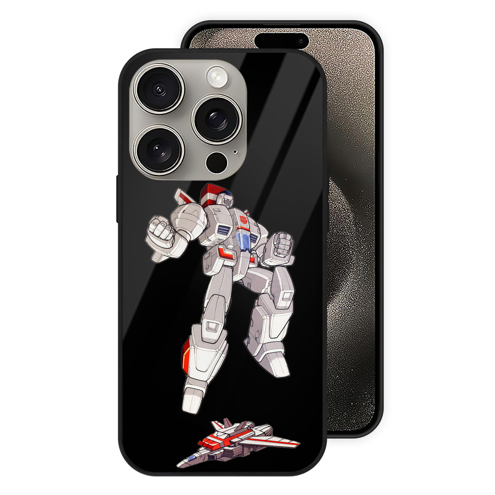 （画像用）  【iPhone15Pro対応】スマホケース 耐衝撃＆黄変防止 背面ガラス