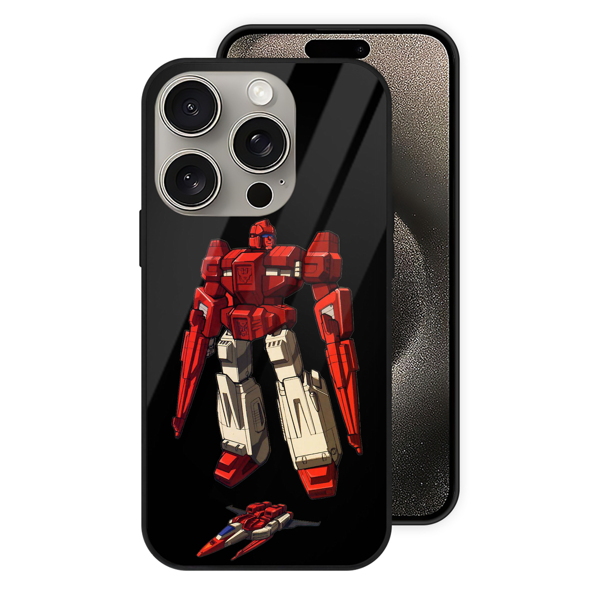 （画像用）  【iPhone15Pro対応】スマホケース 耐衝撃＆黄変防止 背面ガラス