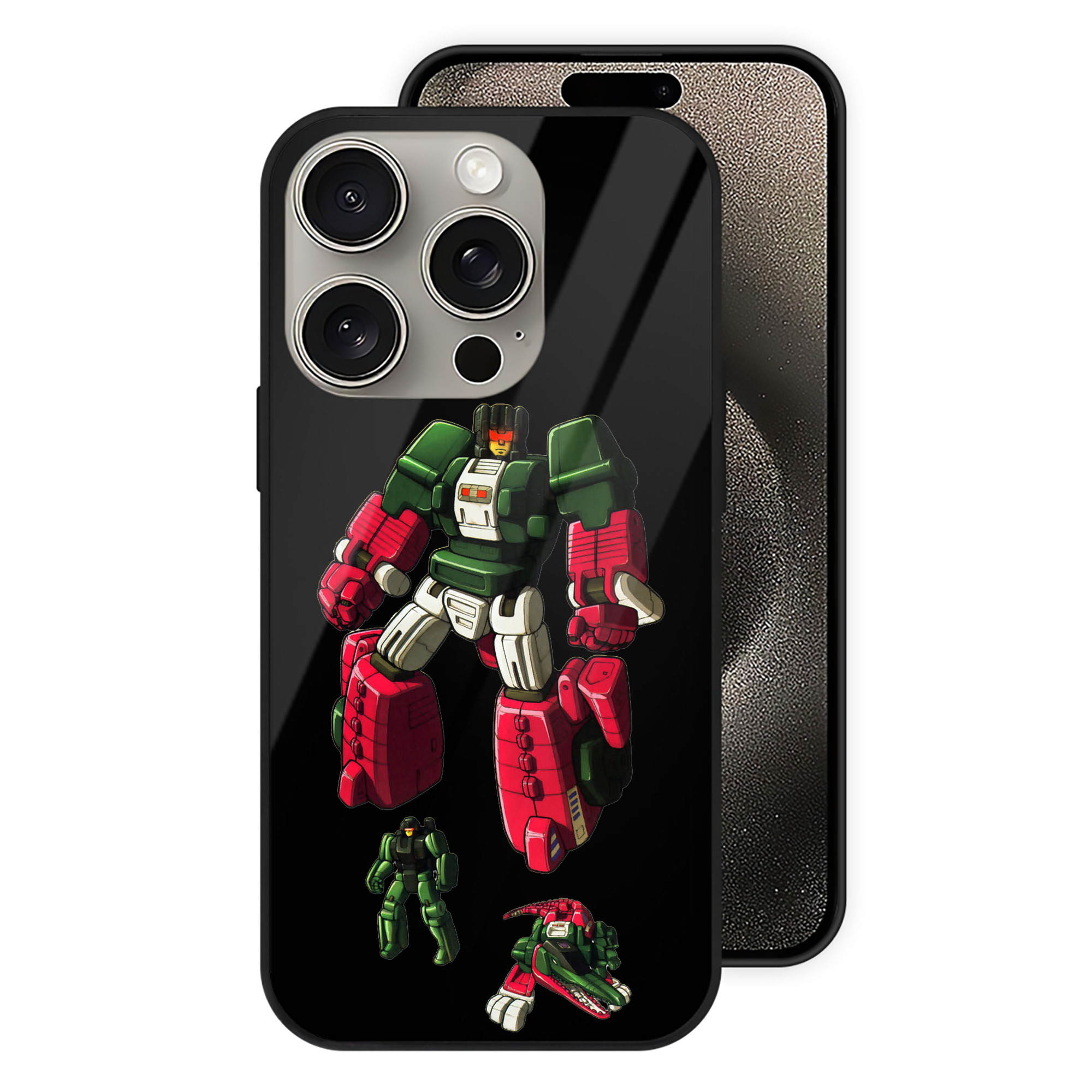 （画像用）  【iPhone15Pro対応】スマホケース 耐衝撃＆黄変防止 背面ガラス