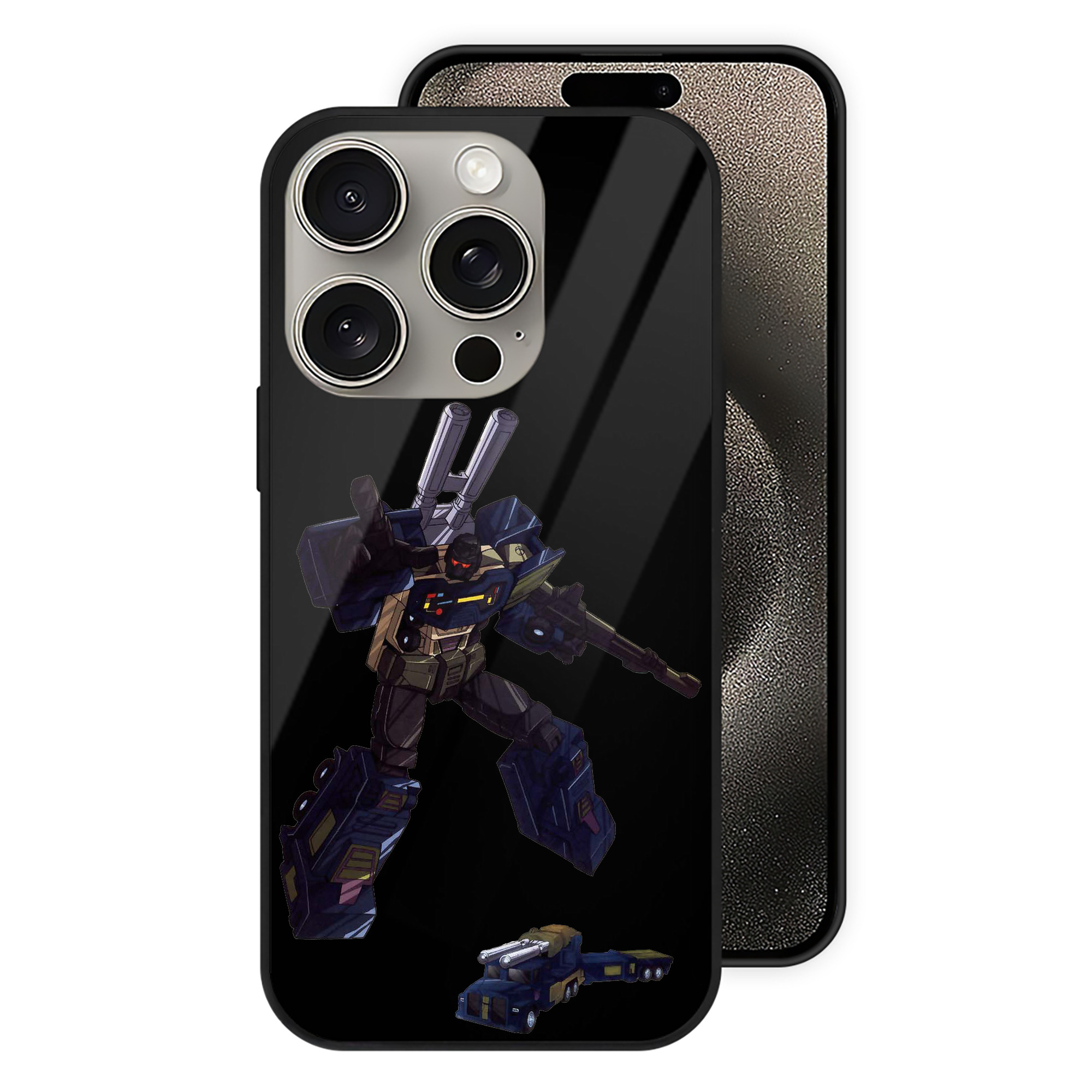 （画像用）  【iPhone15Pro対応】スマホケース 耐衝撃＆黄変防止 背面ガラス