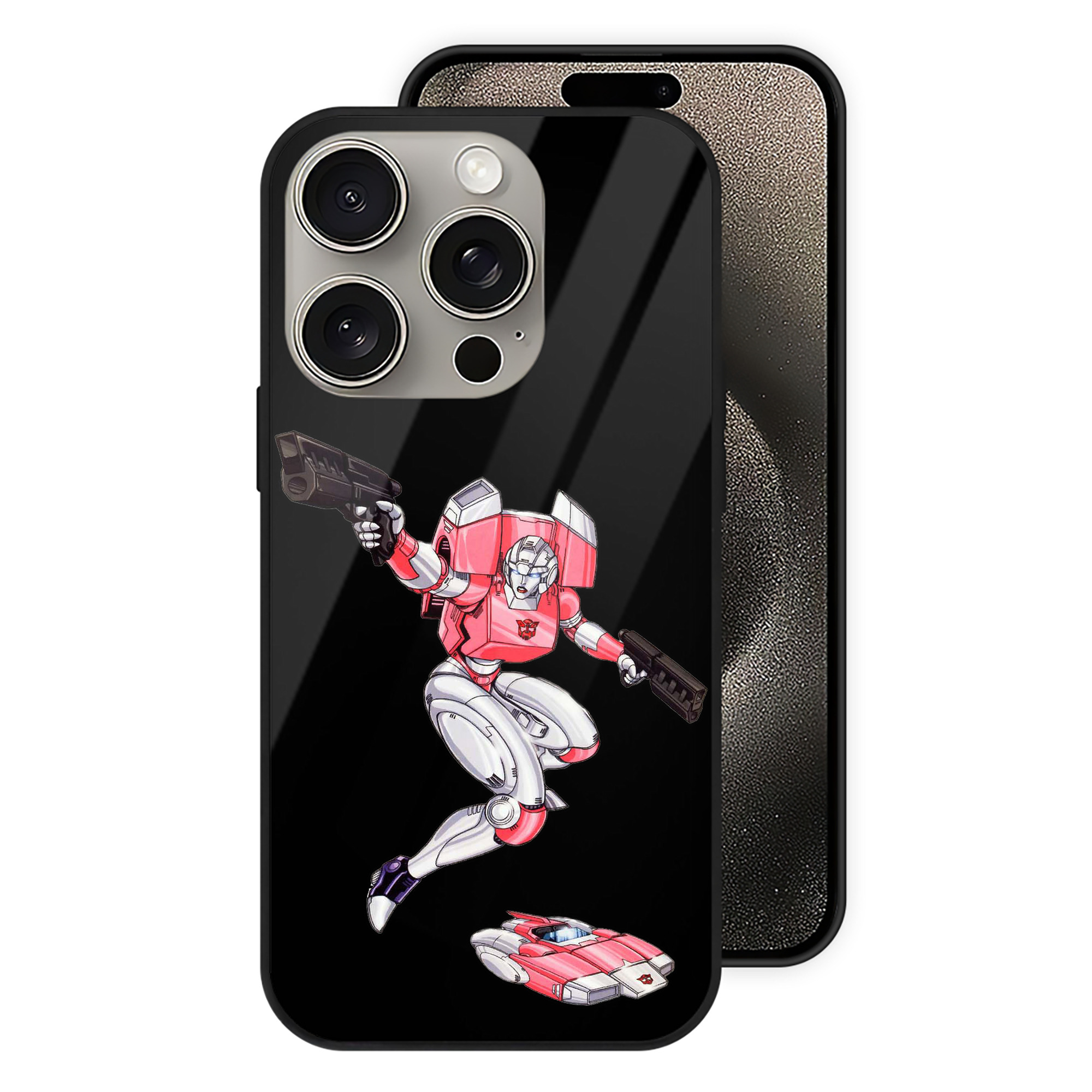 （画像用）  【iPhone15Pro対応】スマホケース 耐衝撃＆黄変防止 背面ガラス