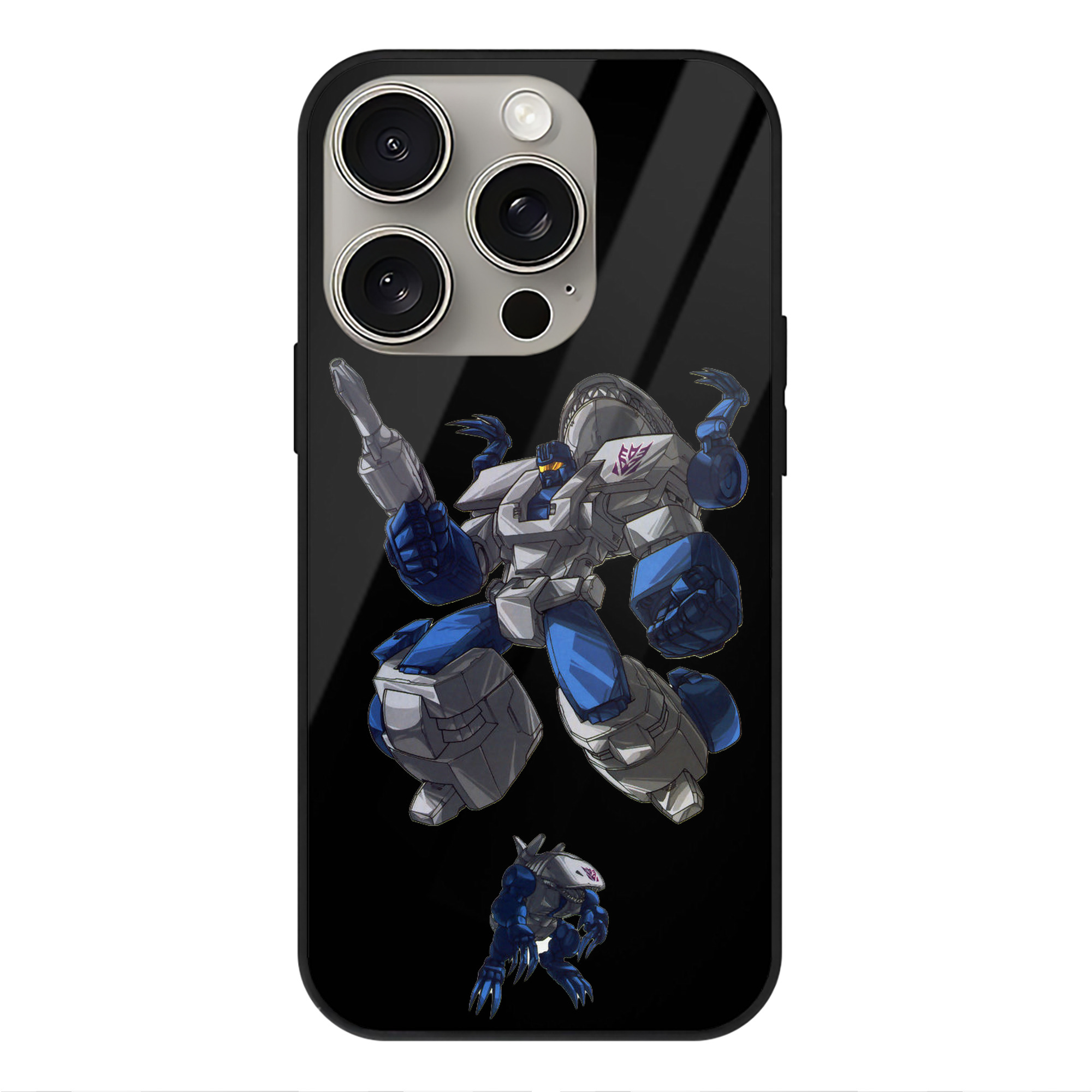 （画像用）  【iPhone15Pro対応】スマホケース 耐衝撃＆黄変防止 背面ガラス