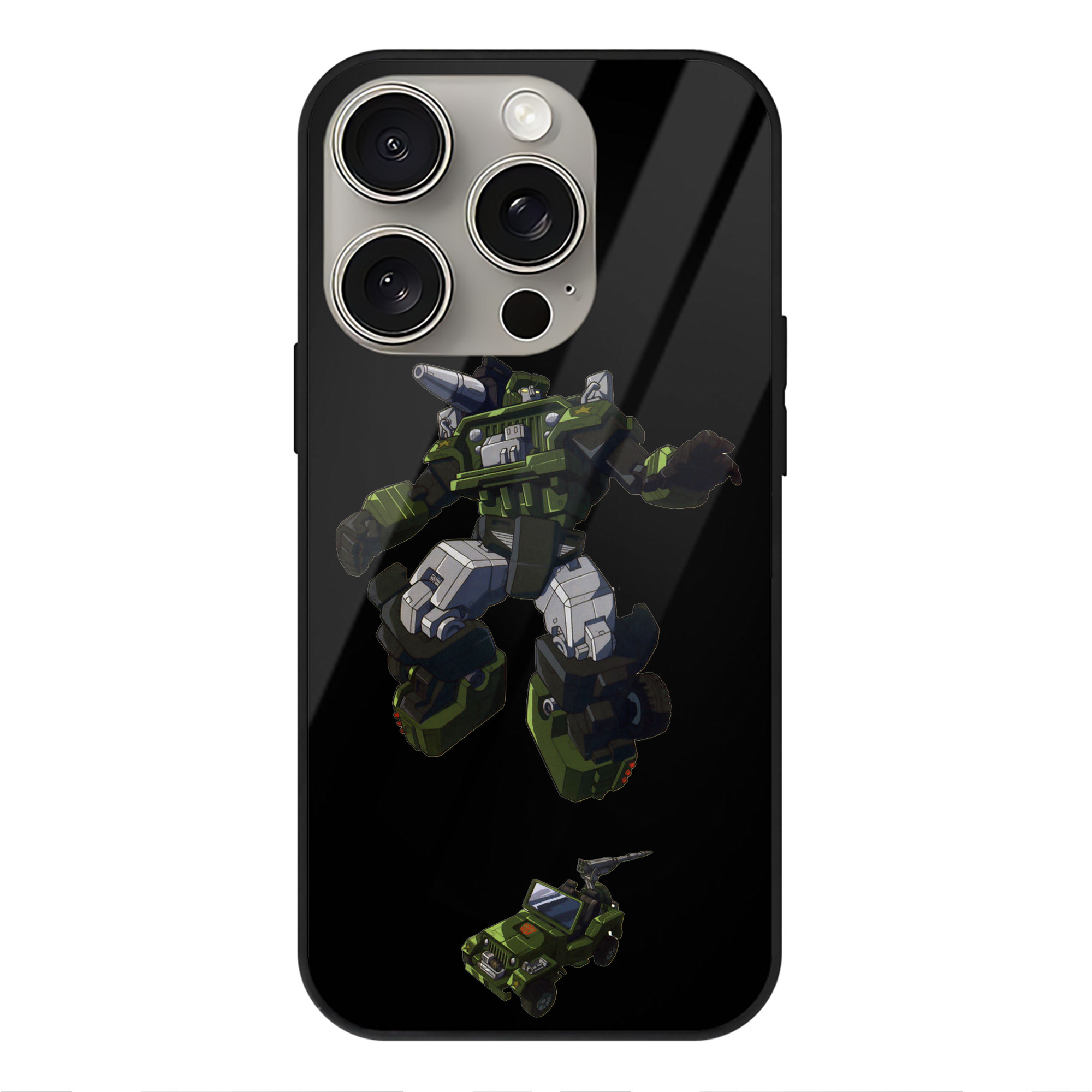 （画像用）  【iPhone15Pro対応】スマホケース 耐衝撃＆黄変防止 背面ガラス