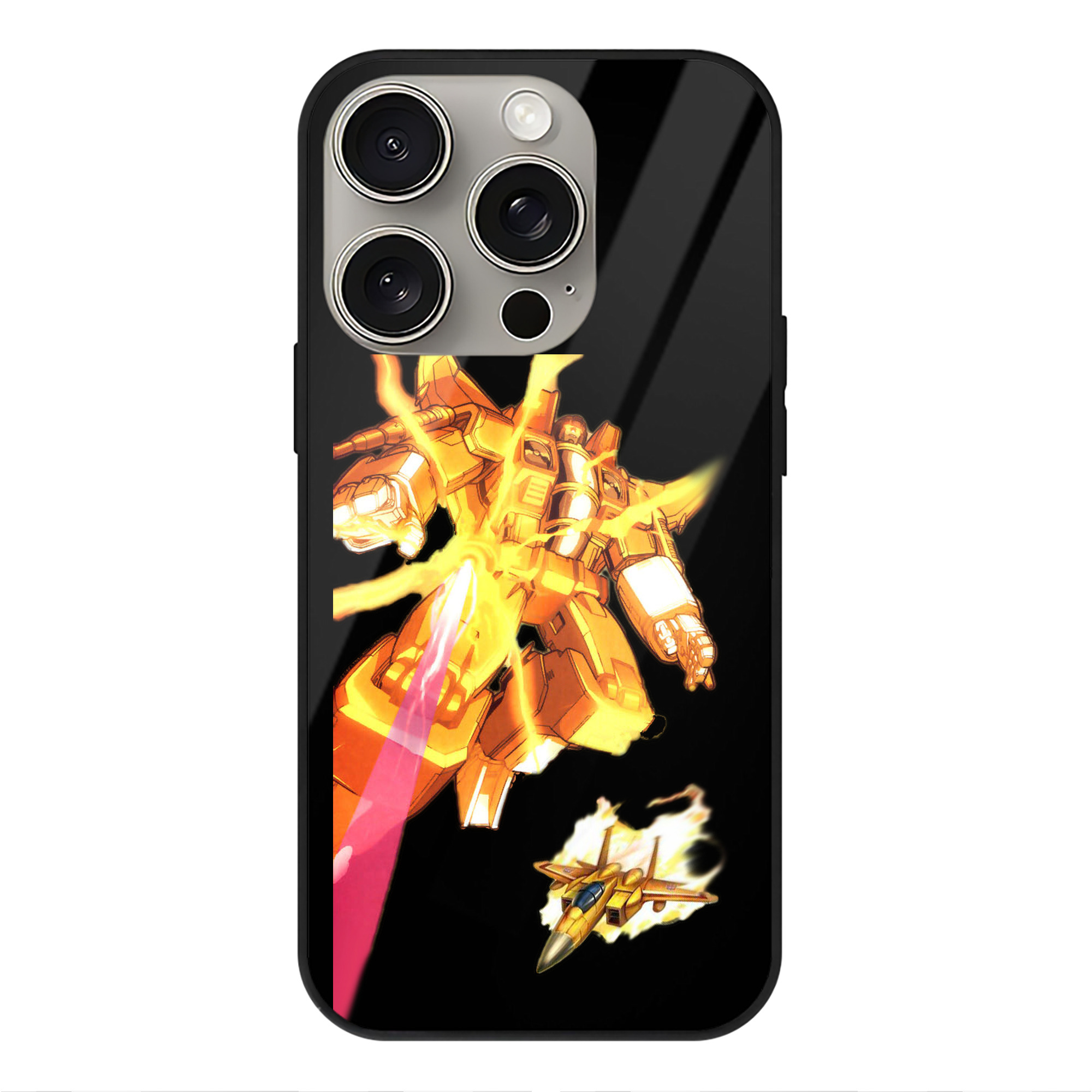 （画像用）  【iPhone15Pro対応】スマホケース 耐衝撃＆黄変防止 背面ガラス