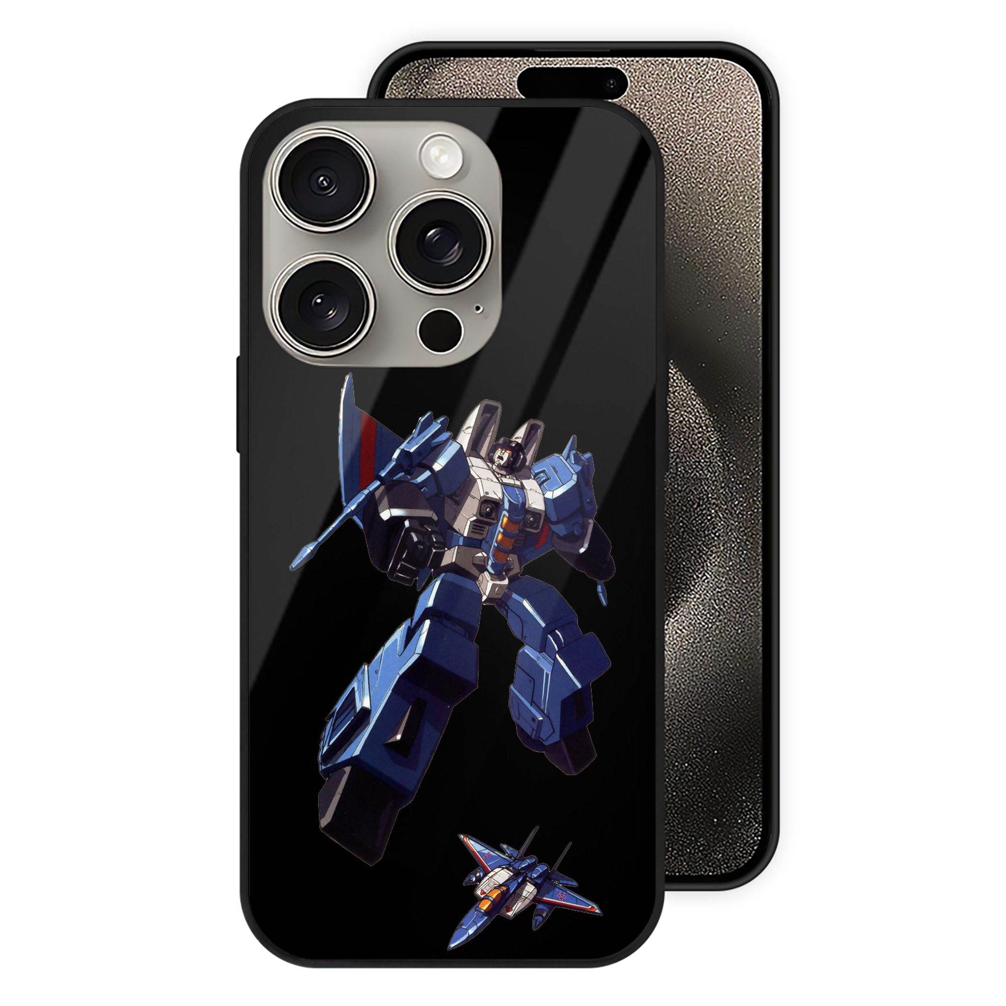 （画像用）  【iPhone15Pro対応】スマホケース 耐衝撃＆黄変防止 背面ガラス