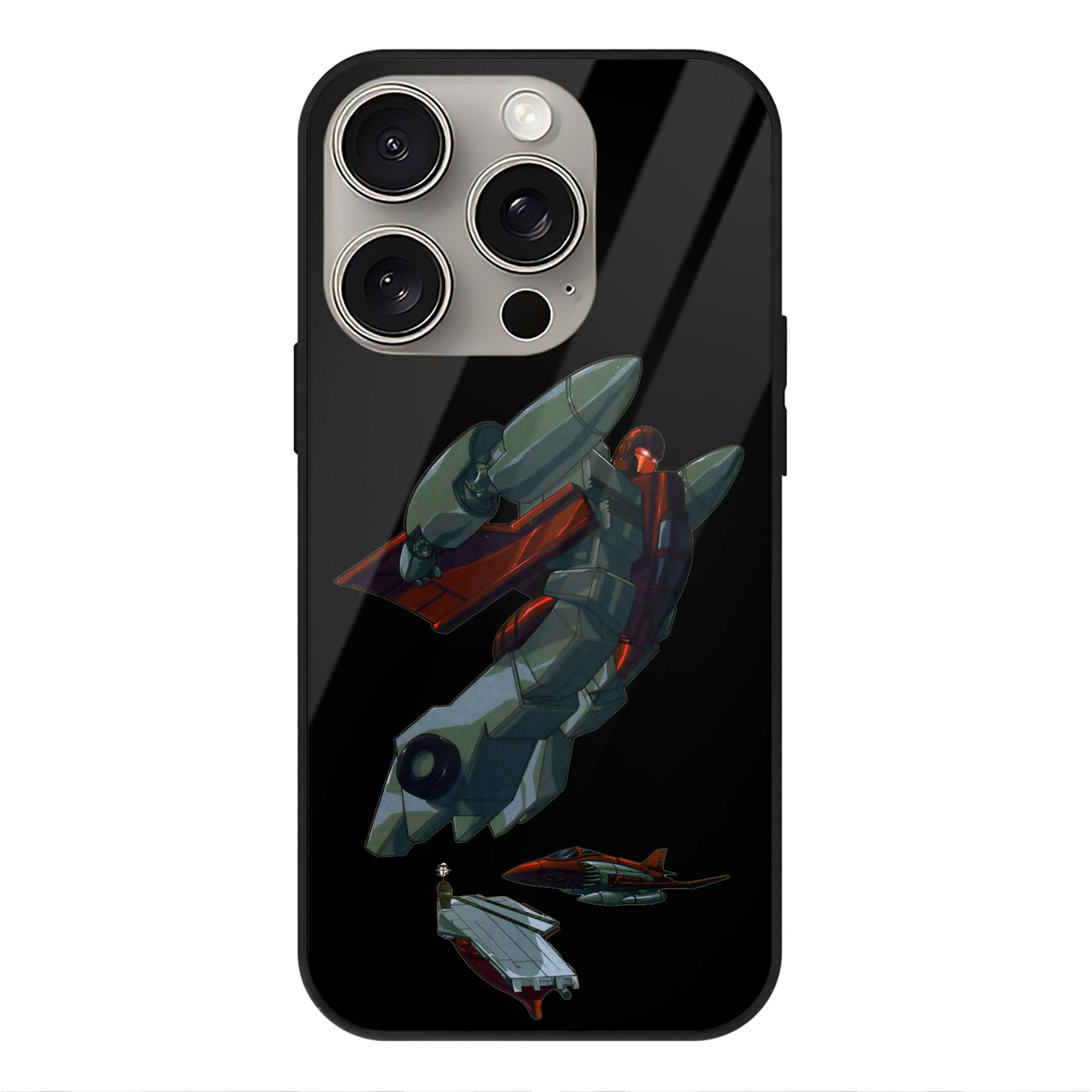 （画像用）  【iPhone15Pro対応】スマホケース 耐衝撃＆黄変防止 背面ガラス