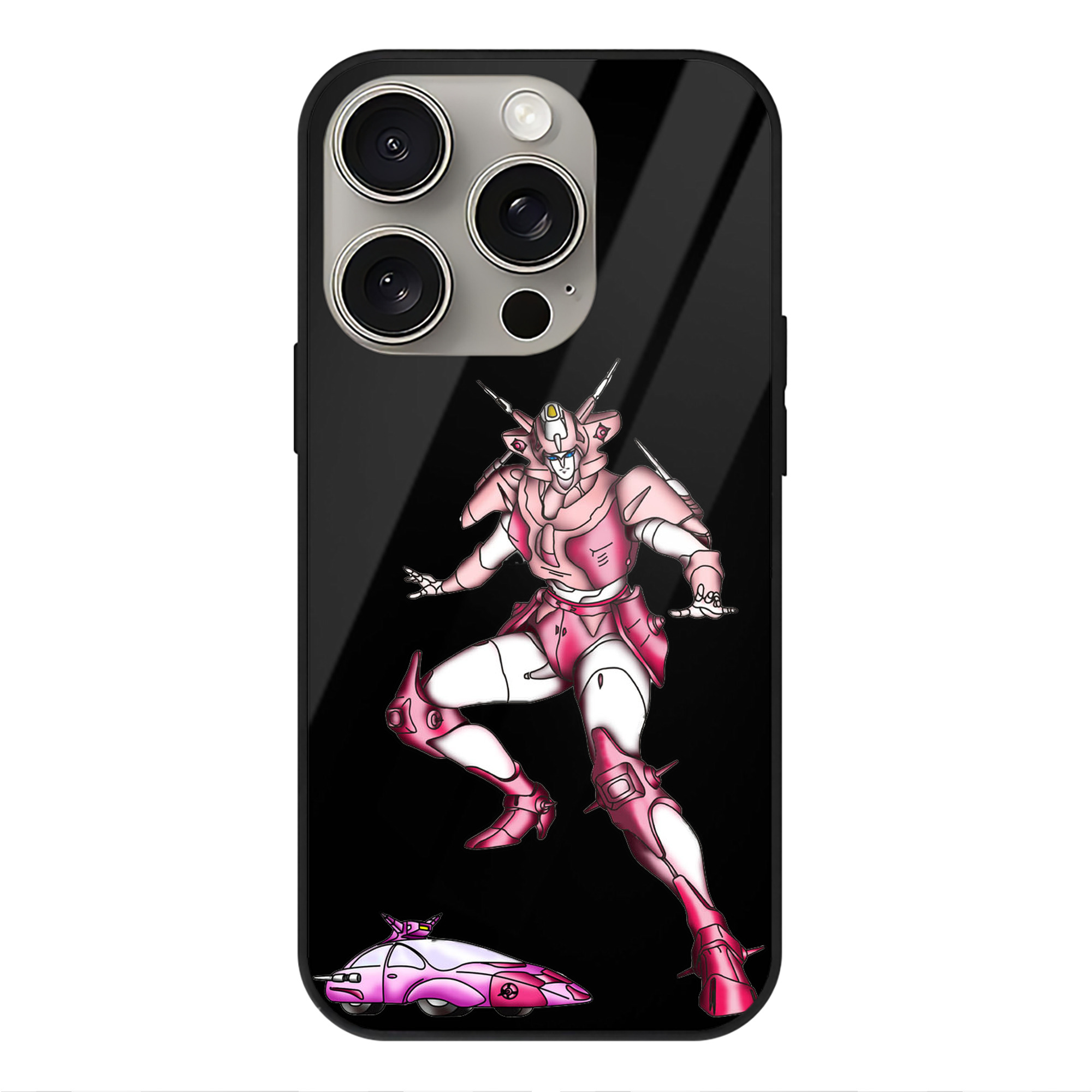 （画像用）  【iPhone15Pro対応】スマホケース 耐衝撃＆黄変防止 背面ガラス
