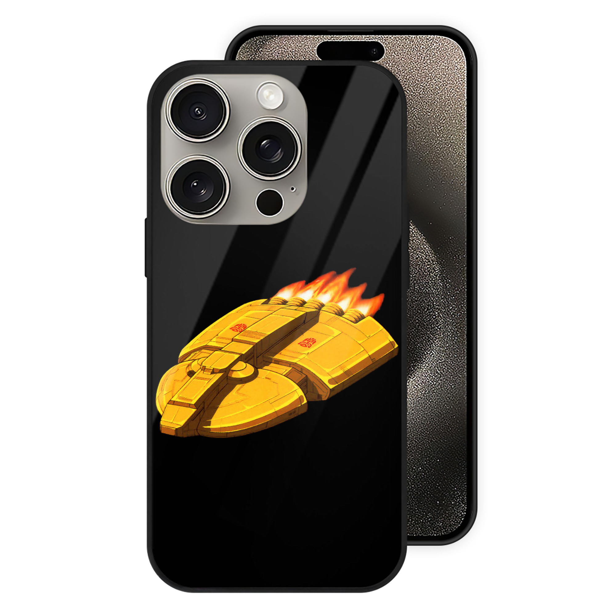 （画像用）  【iPhone15Pro対応】スマホケース 耐衝撃＆黄変防止 背面ガラス