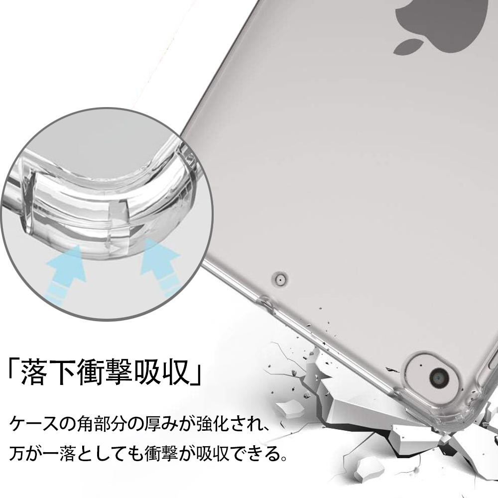  IPad ケース ペン収納付き 三つ折りスタンド PUレザー×シリコン 対応機種9.5/10.5/10.9インチ