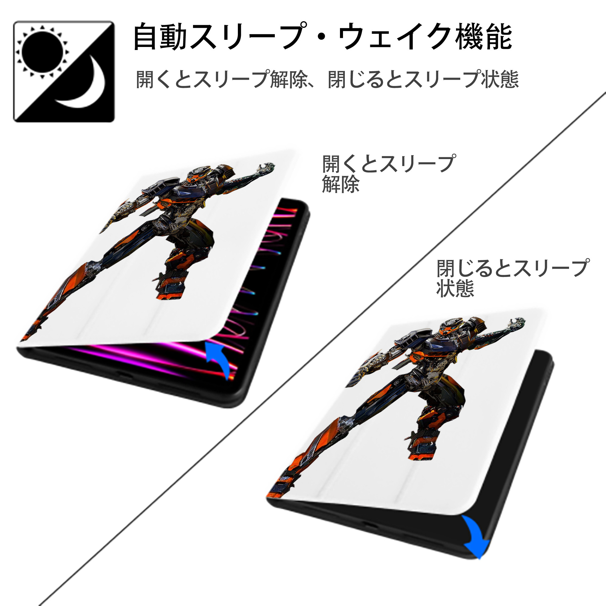  IPad ケース ペン収納付き 三つ折りスタンド PUレザー×シリコン 対応機種9.5/10.5/10.9インチ
