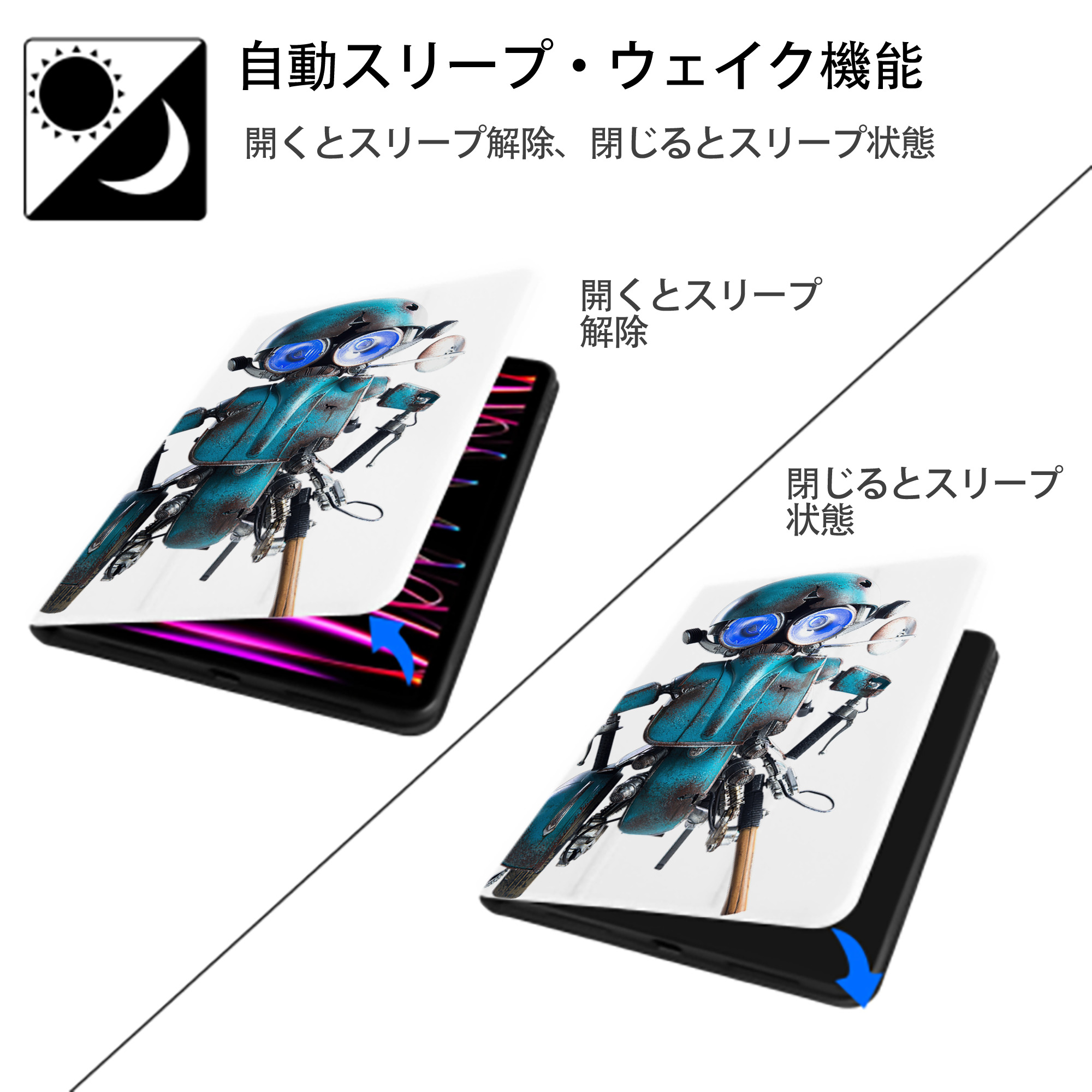  IPad ケース ペン収納付き 三つ折りスタンド PUレザー×シリコン 対応機種9.5/10.5/10.9インチ