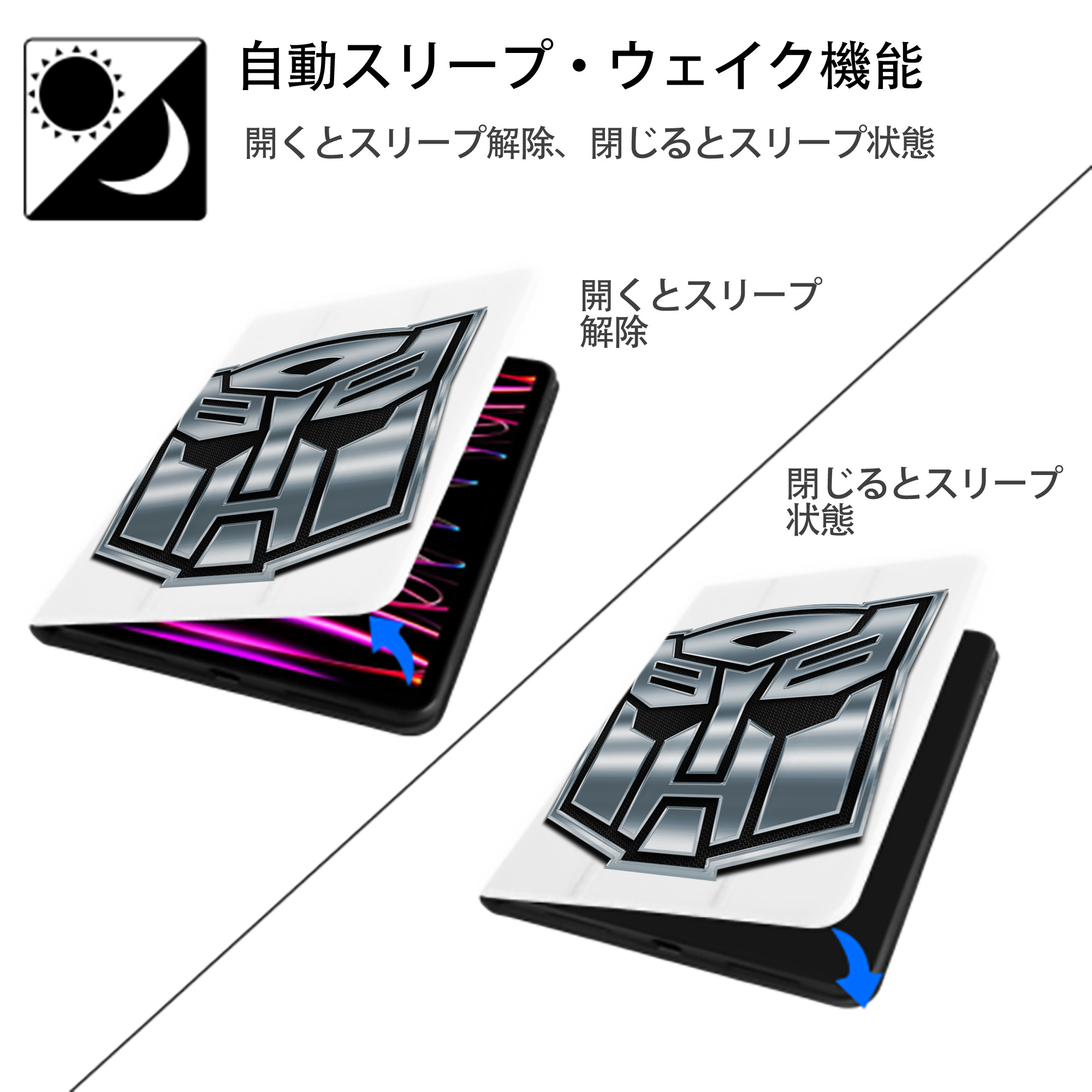  IPad ケース ペン収納付き 三つ折りスタンド PUレザー×シリコン 対応機種9.5/10.5/10.9インチ
