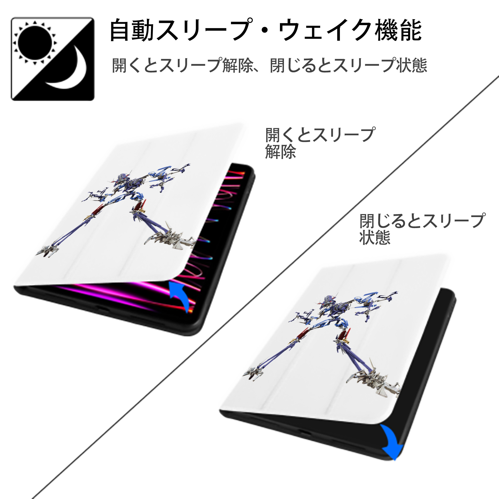  IPad ケース ペン収納付き 三つ折りスタンド PUレザー×シリコン 対応機種9.5/10.5/10.9インチ