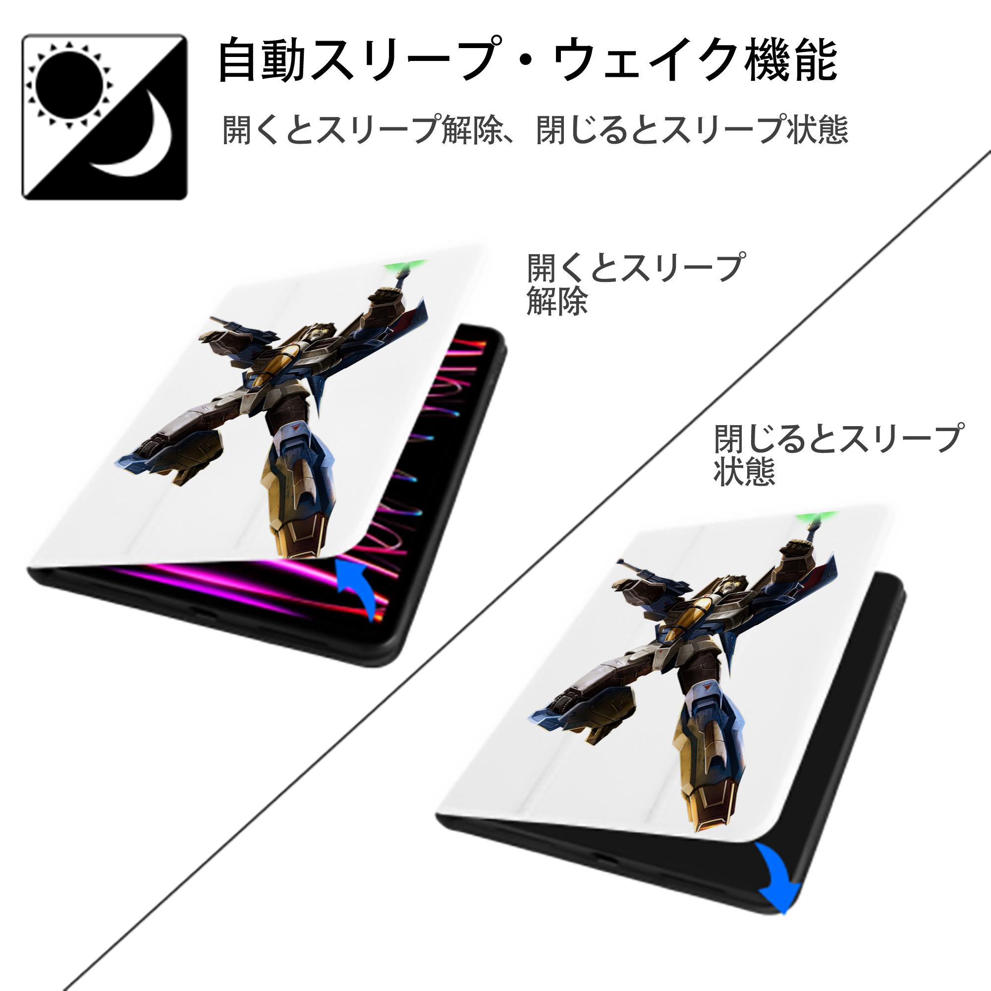  IPad ケース ペン収納付き 三つ折りスタンド PUレザー×シリコン 対応機種9.5/10.5/10.9インチ