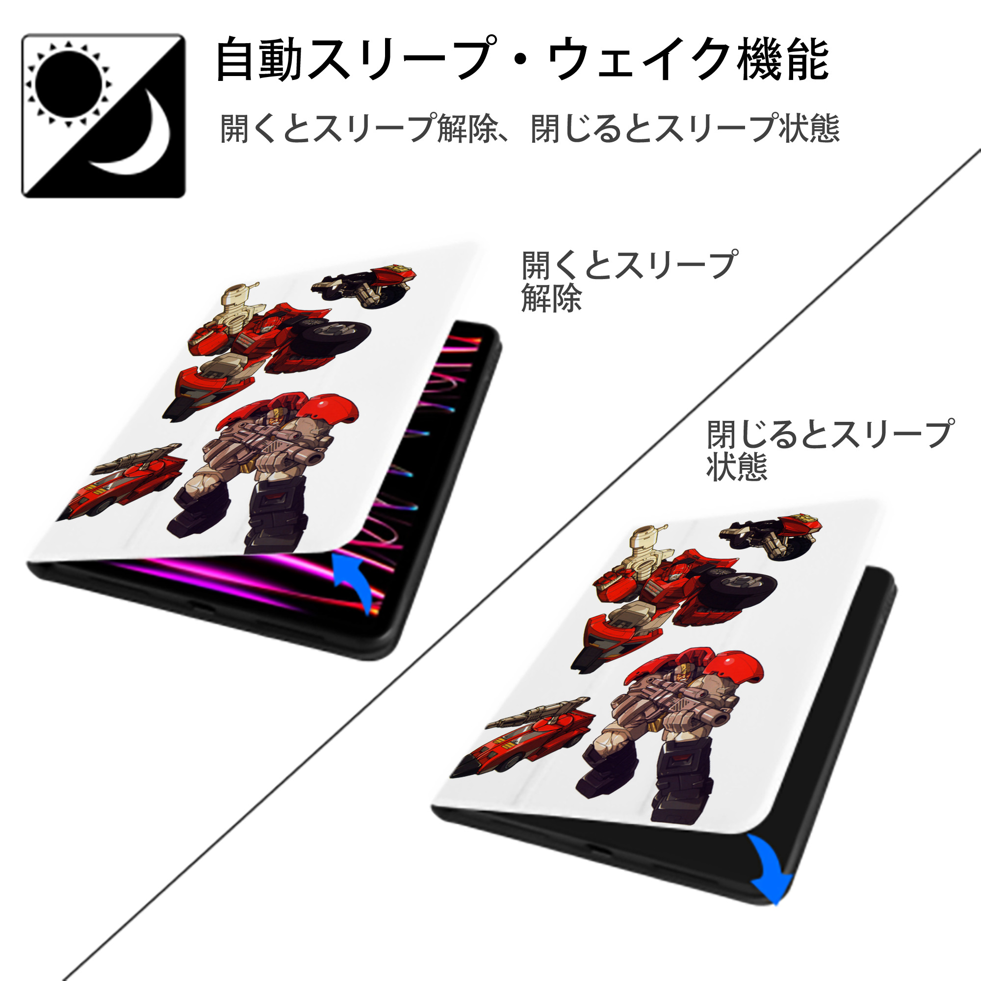  IPad ケース ペン収納付き 三つ折りスタンド PUレザー×シリコン 対応機種9.5/10.5/10.9インチ