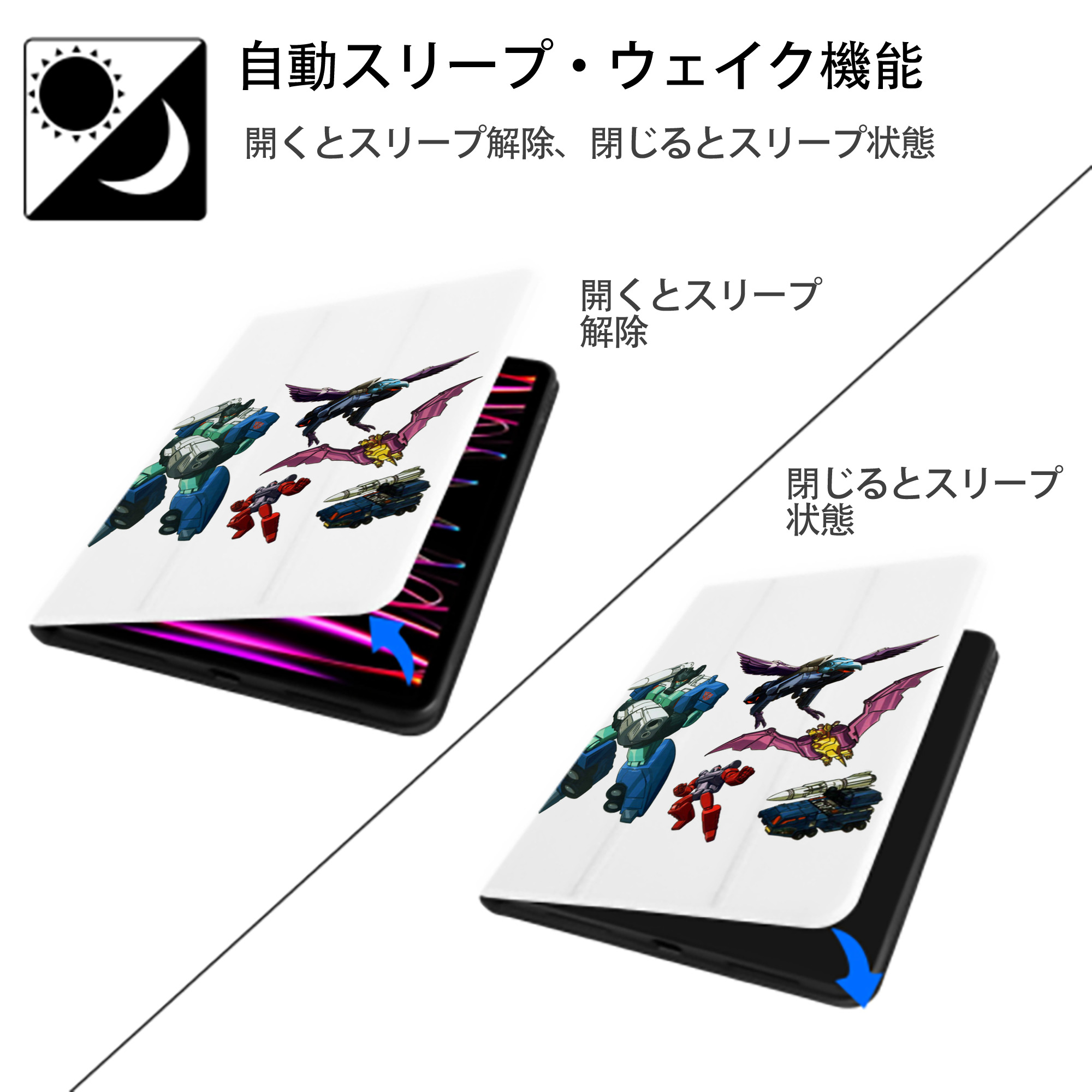  IPad ケース ペン収納付き 三つ折りスタンド PUレザー×シリコン 対応機種9.5/10.5/10.9インチ