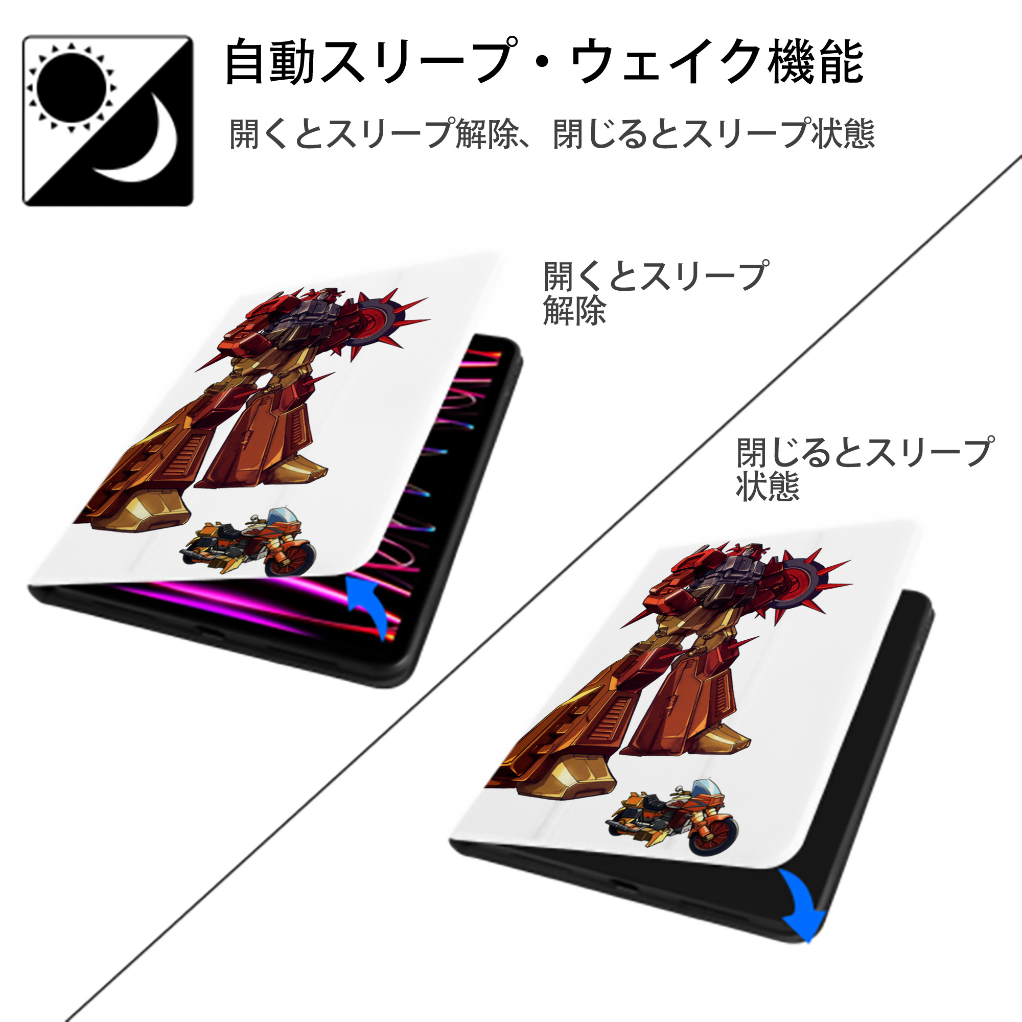  IPad ケース ペン収納付き 三つ折りスタンド PUレザー×シリコン 対応機種9.5/10.5/10.9インチ