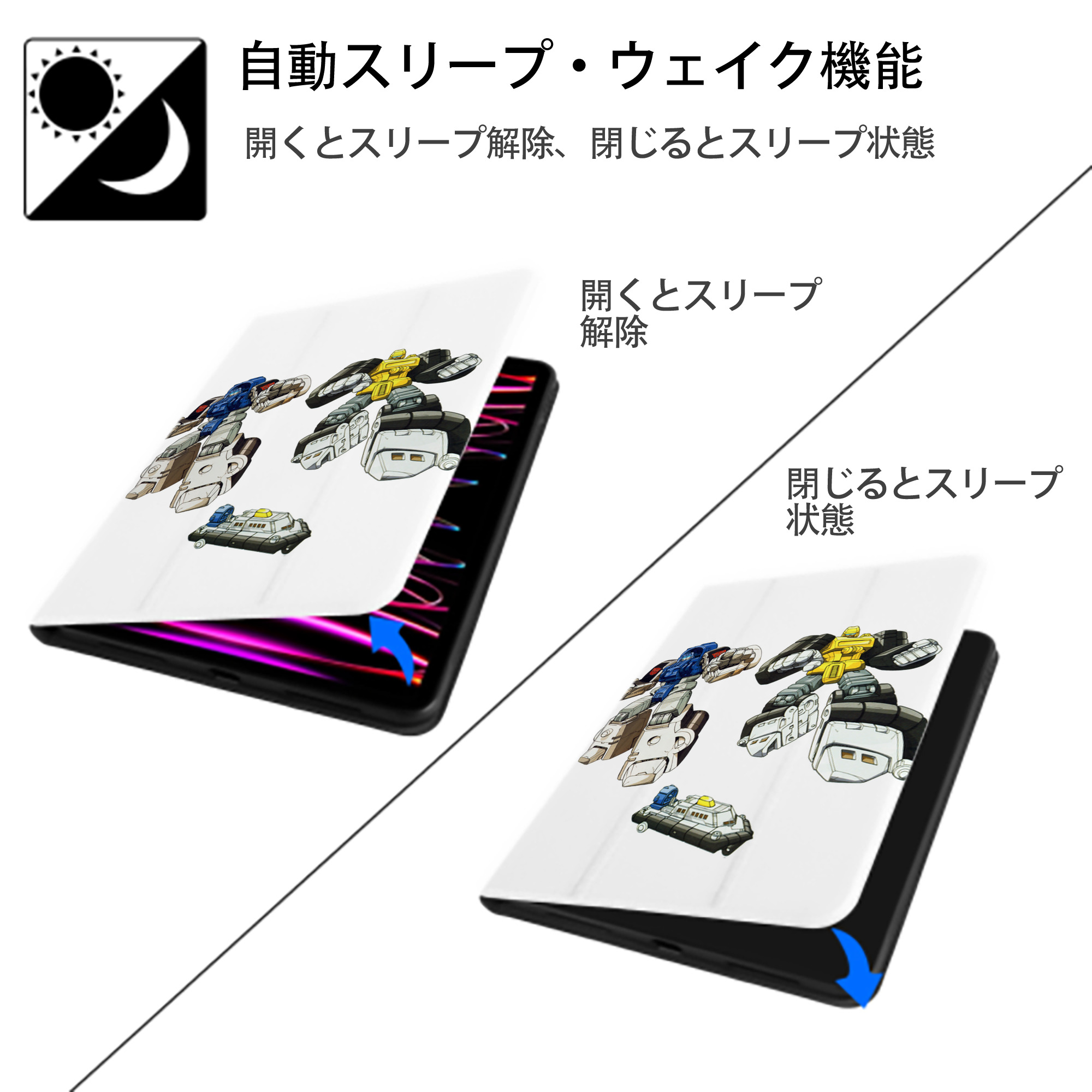 IPad ケース ペン収納付き 三つ折りスタンド PUレザー×シリコン 対応機種9.5/10.5/10.9インチ