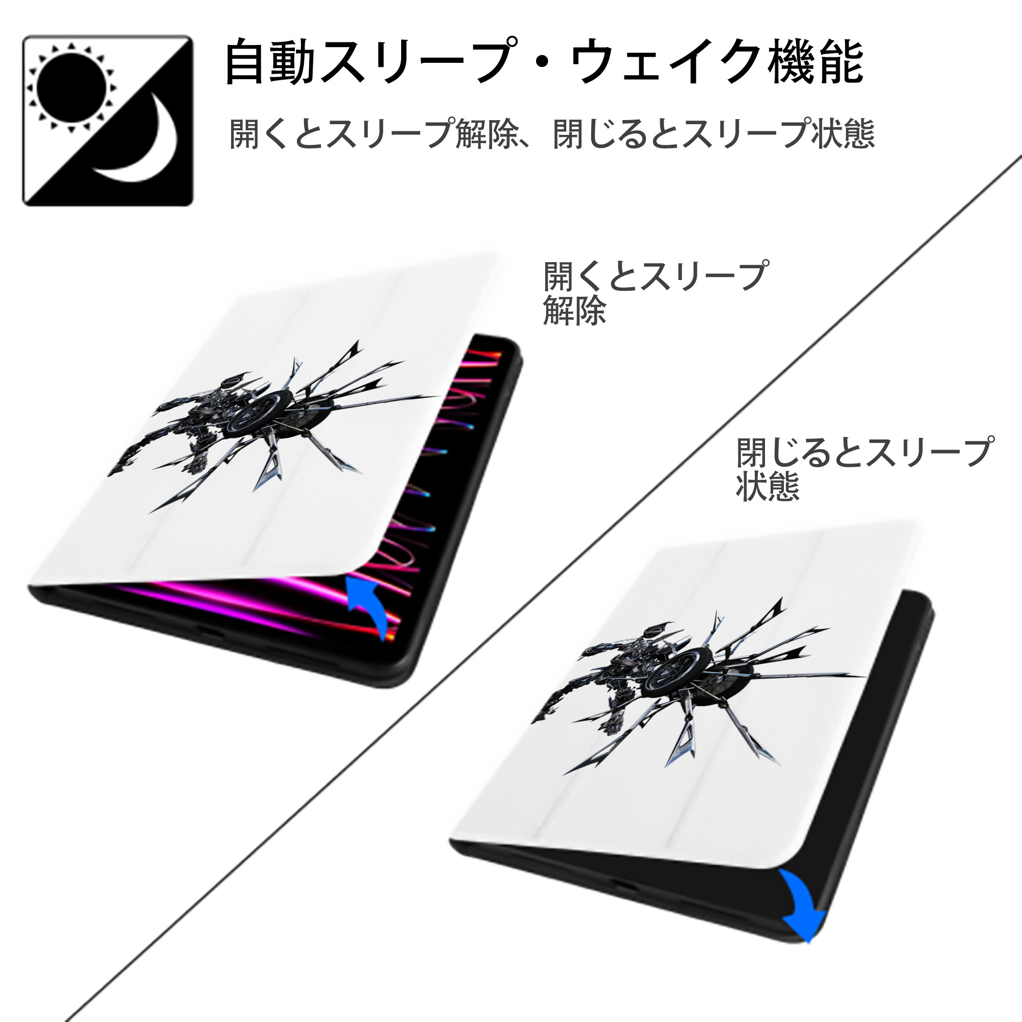  IPad ケース ペン収納付き 三つ折りスタンド PUレザー×シリコン 対応機種9.5/10.5/10.9インチ