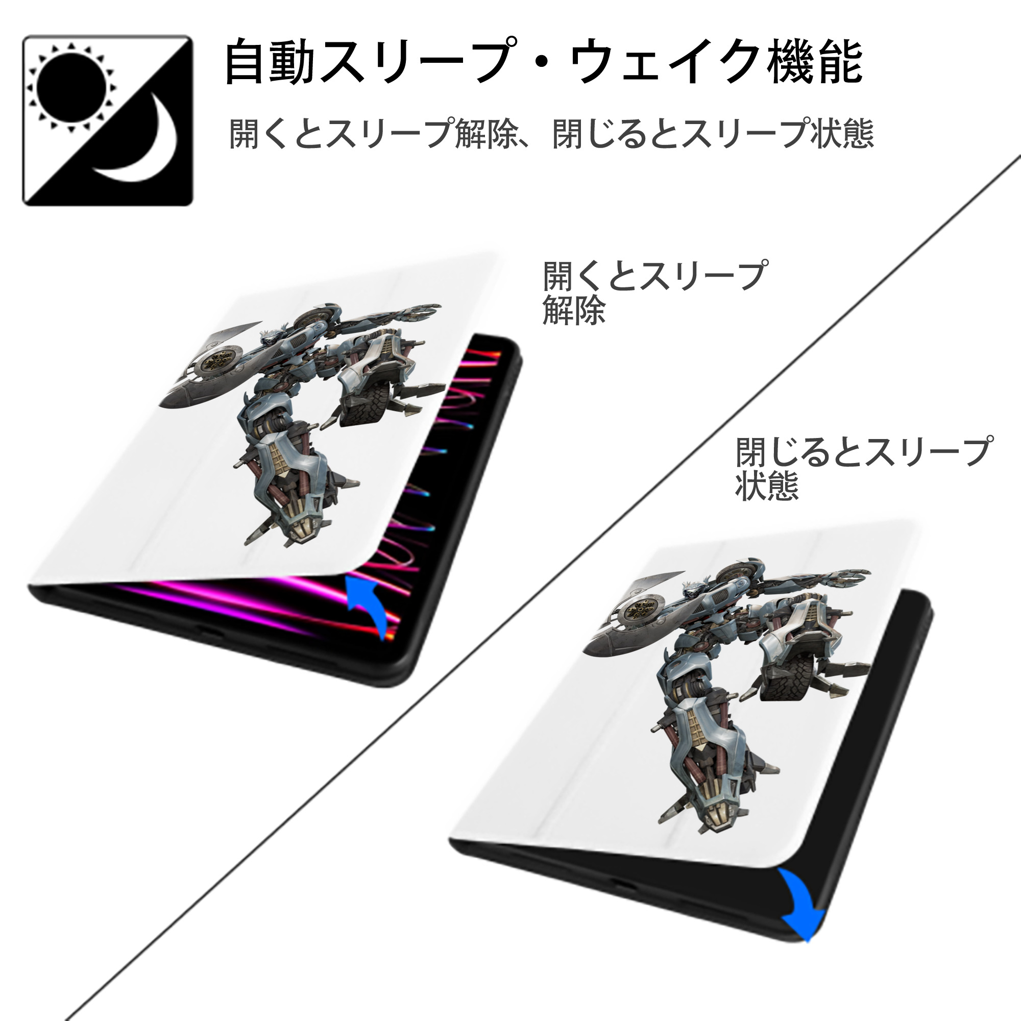  IPad ケース ペン収納付き 三つ折りスタンド PUレザー×シリコン 対応機種9.5/10.5/10.9インチ