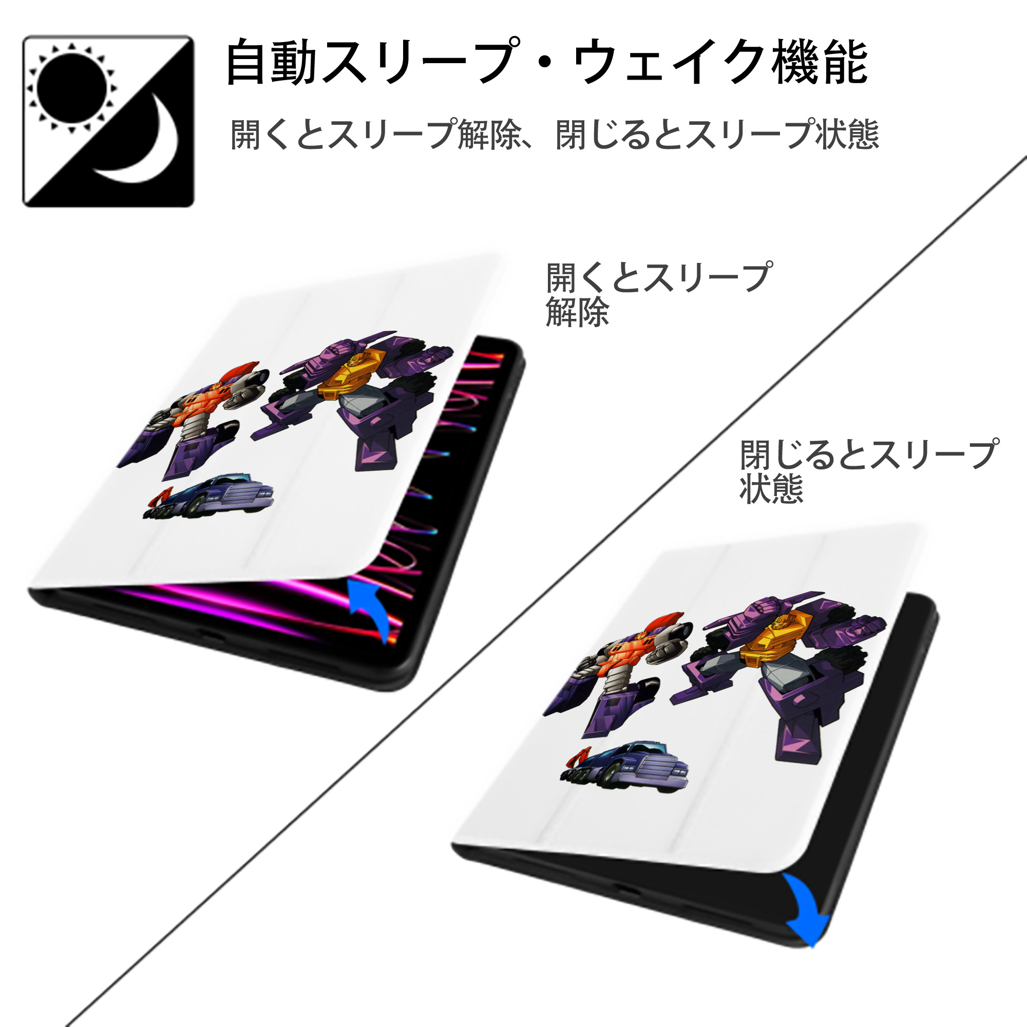  IPad ケース ペン収納付き 三つ折りスタンド PUレザー×シリコン 対応機種9.5/10.5/10.9インチ