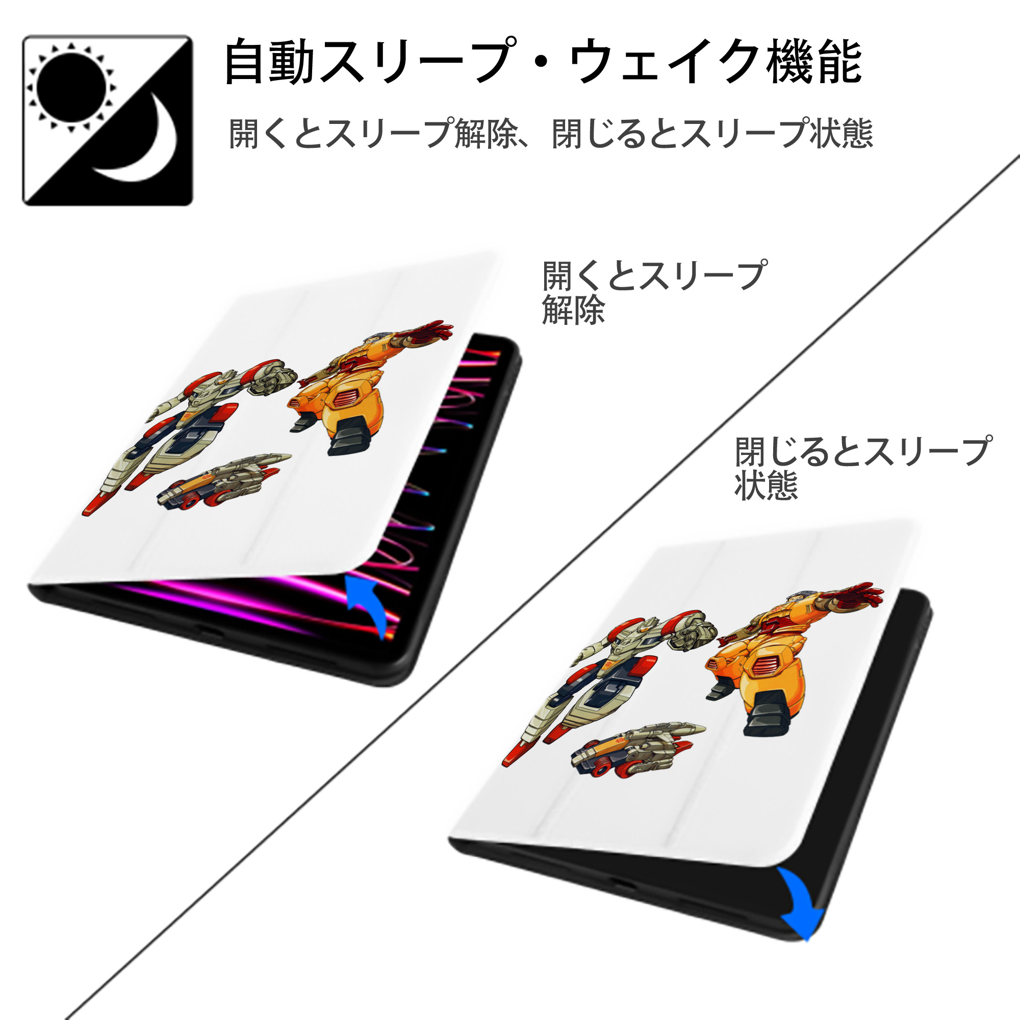  IPad ケース ペン収納付き 三つ折りスタンド PUレザー×シリコン 対応機種9.5/10.5/10.9インチ