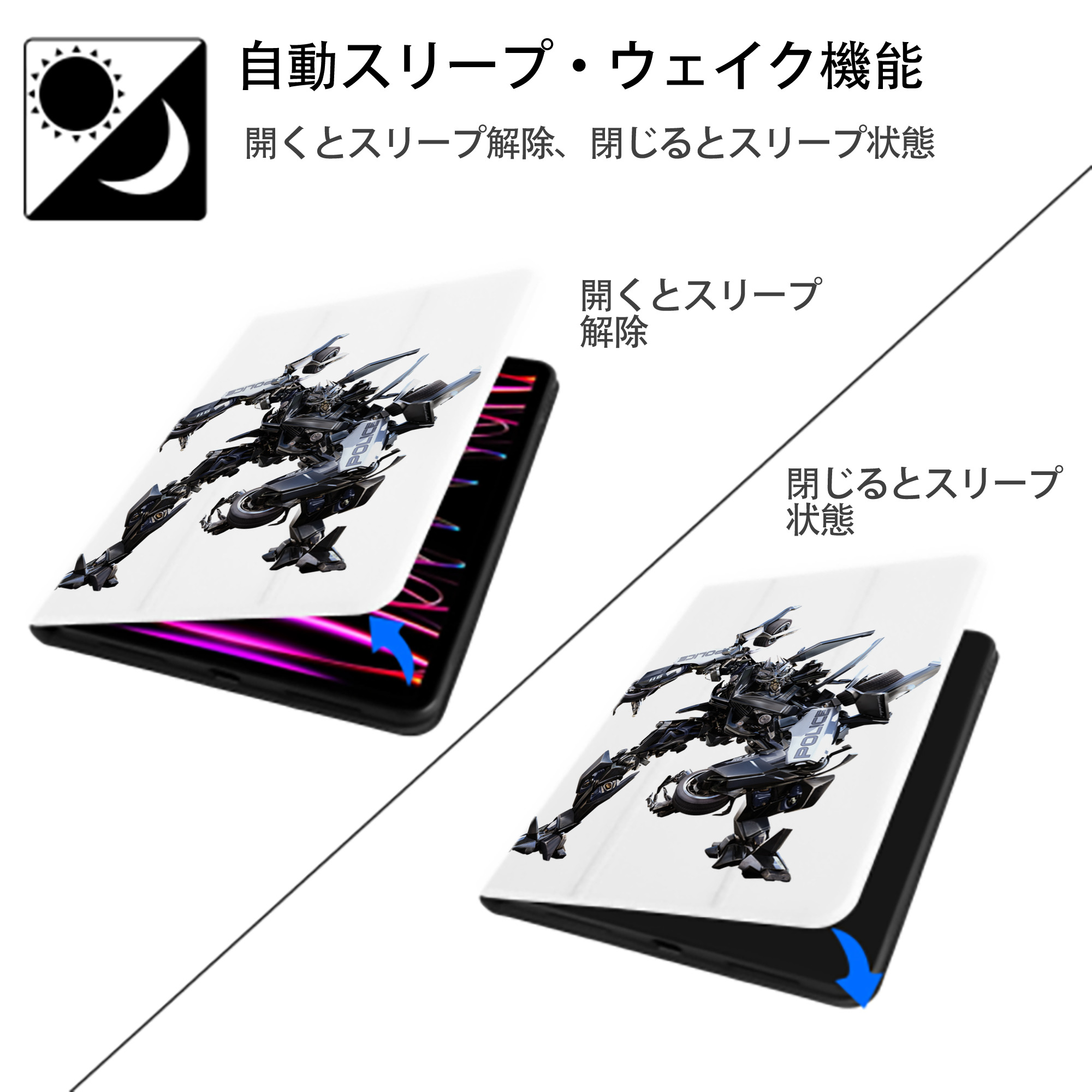  IPad ケース ペン収納付き 三つ折りスタンド PUレザー×シリコン 対応機種9.5/10.5/10.9インチ