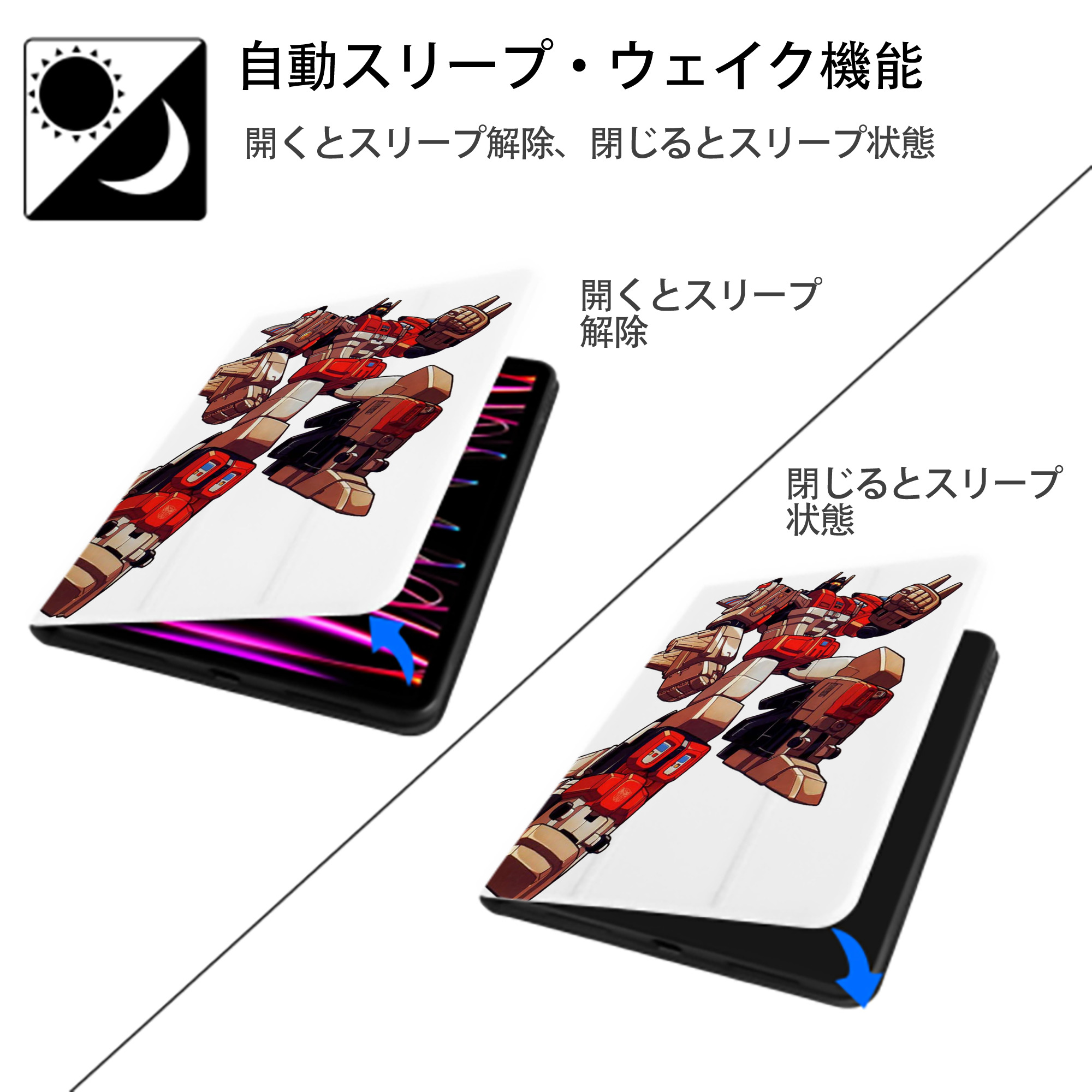  IPad ケース ペン収納付き 三つ折りスタンド PUレザー×シリコン 対応機種9.5/10.5/10.9インチ