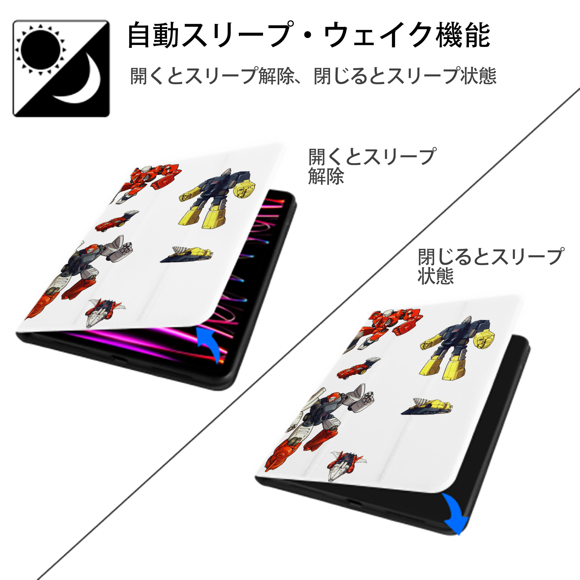  IPad ケース ペン収納付き 三つ折りスタンド PUレザー×シリコン 対応機種9.5/10.5/10.9インチ