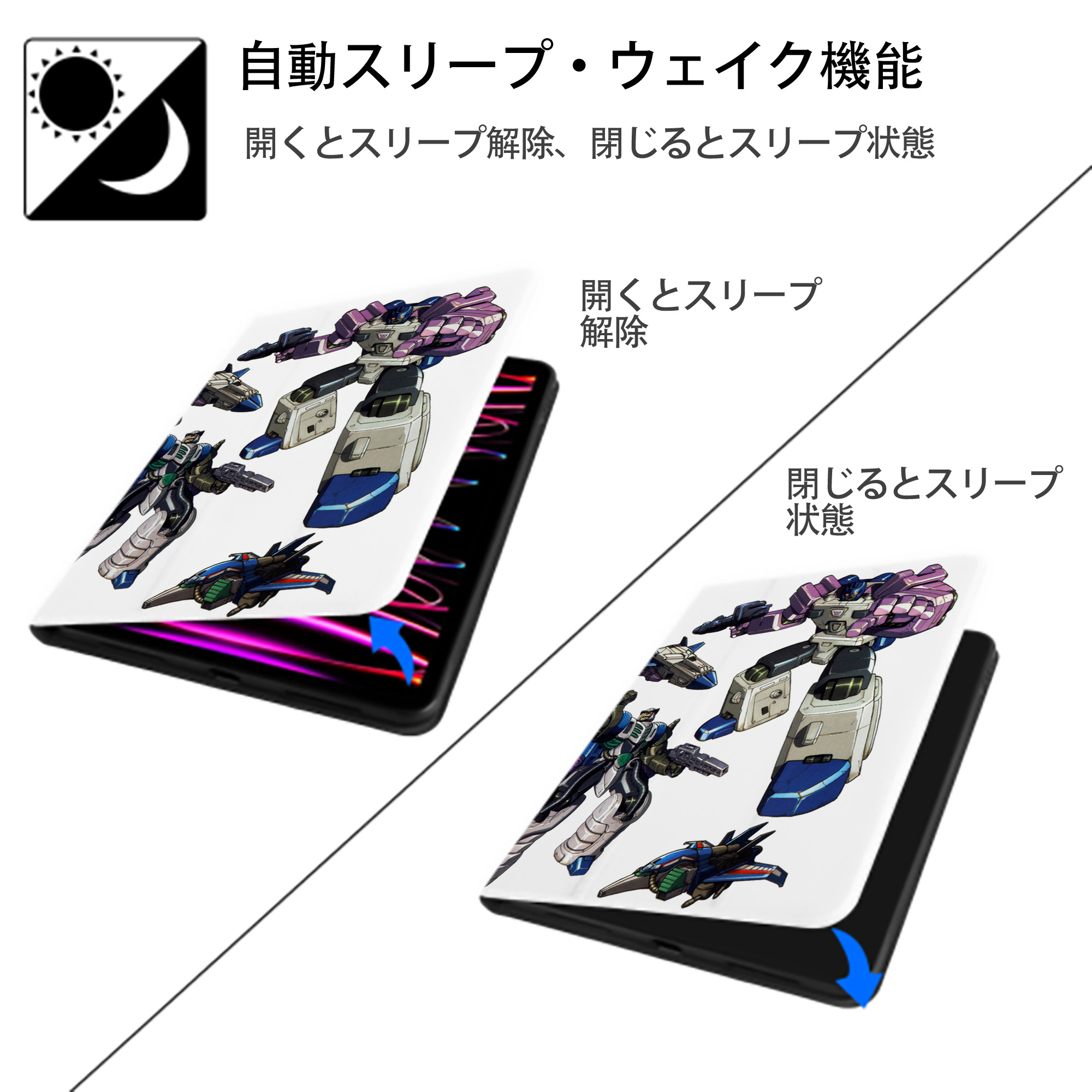  IPad ケース ペン収納付き 三つ折りスタンド PUレザー×シリコン 対応機種9.5/10.5/10.9インチ