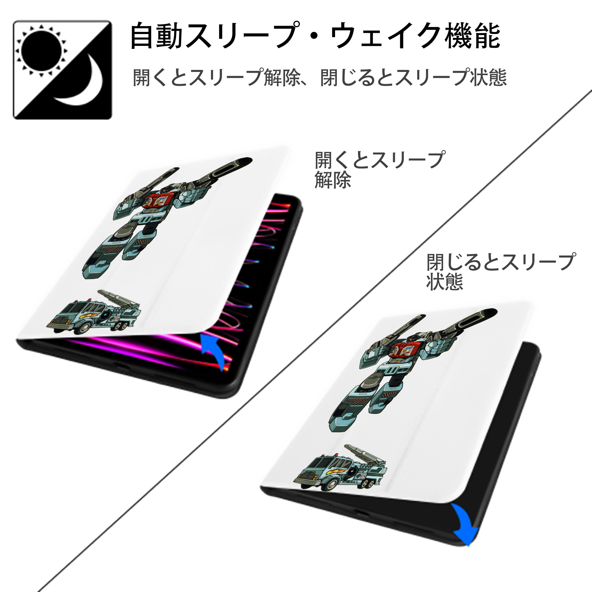  IPad ケース ペン収納付き 三つ折りスタンド PUレザー×シリコン 対応機種9.5/10.5/10.9インチ