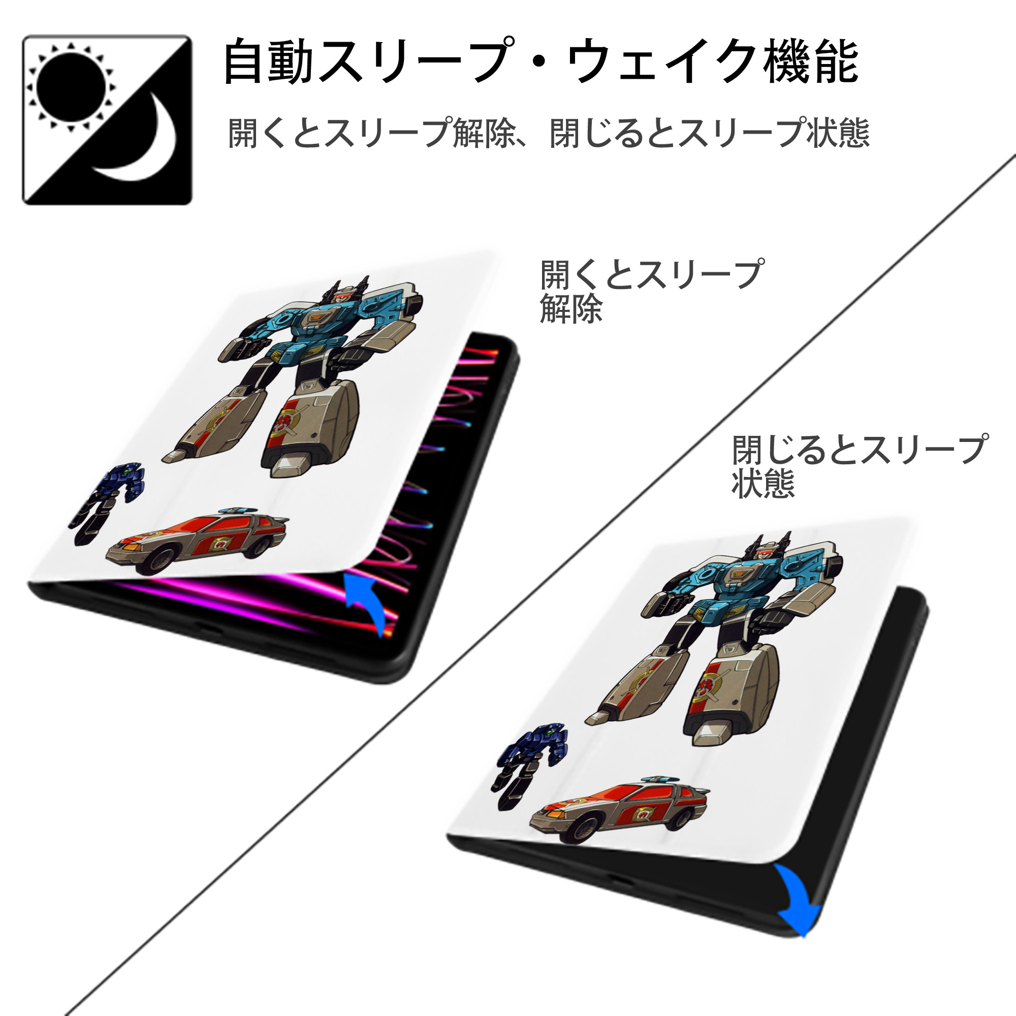  IPad ケース ペン収納付き 三つ折りスタンド PUレザー×シリコン 対応機種9.5/10.5/10.9インチ