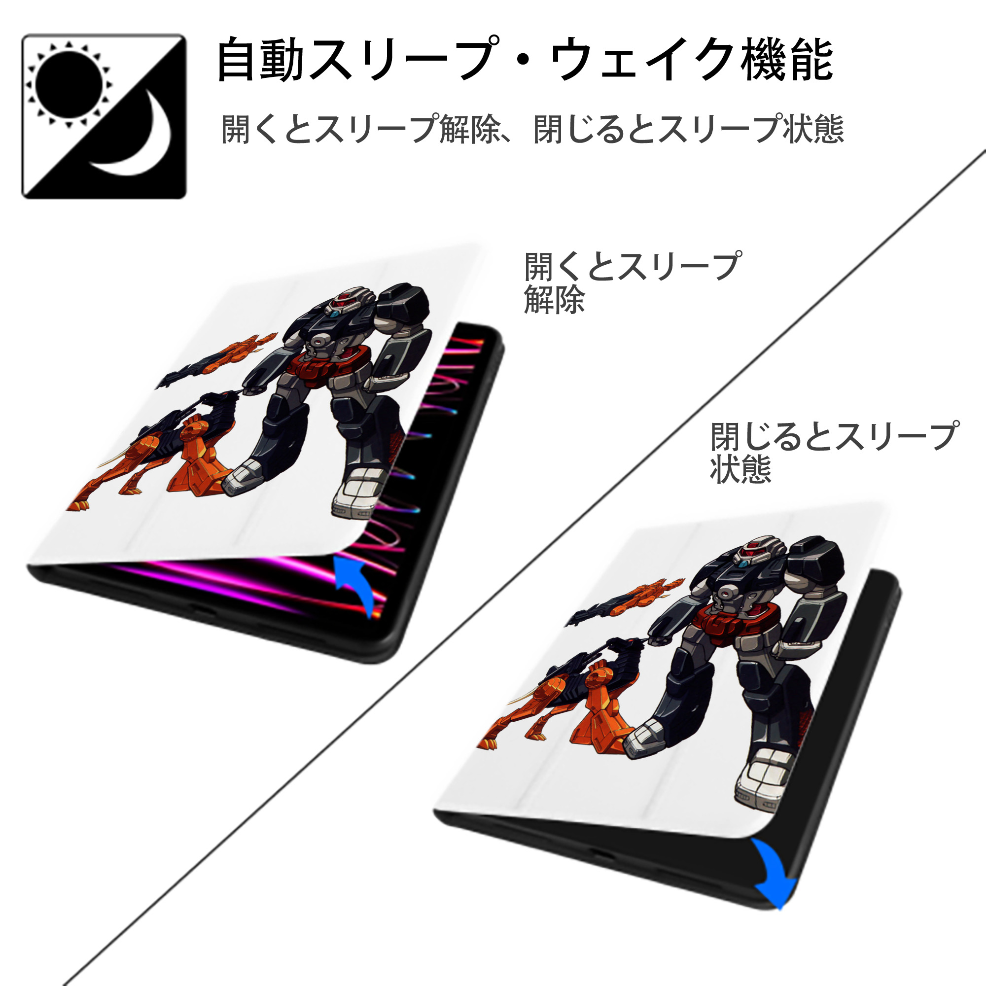  IPad ケース ペン収納付き 三つ折りスタンド PUレザー×シリコン 対応機種9.5/10.5/10.9インチ