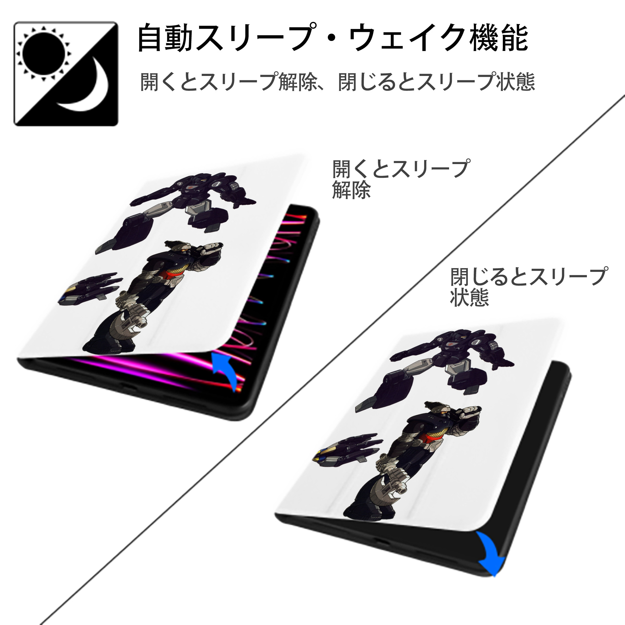  IPad ケース ペン収納付き 三つ折りスタンド PUレザー×シリコン 対応機種9.5/10.5/10.9インチ